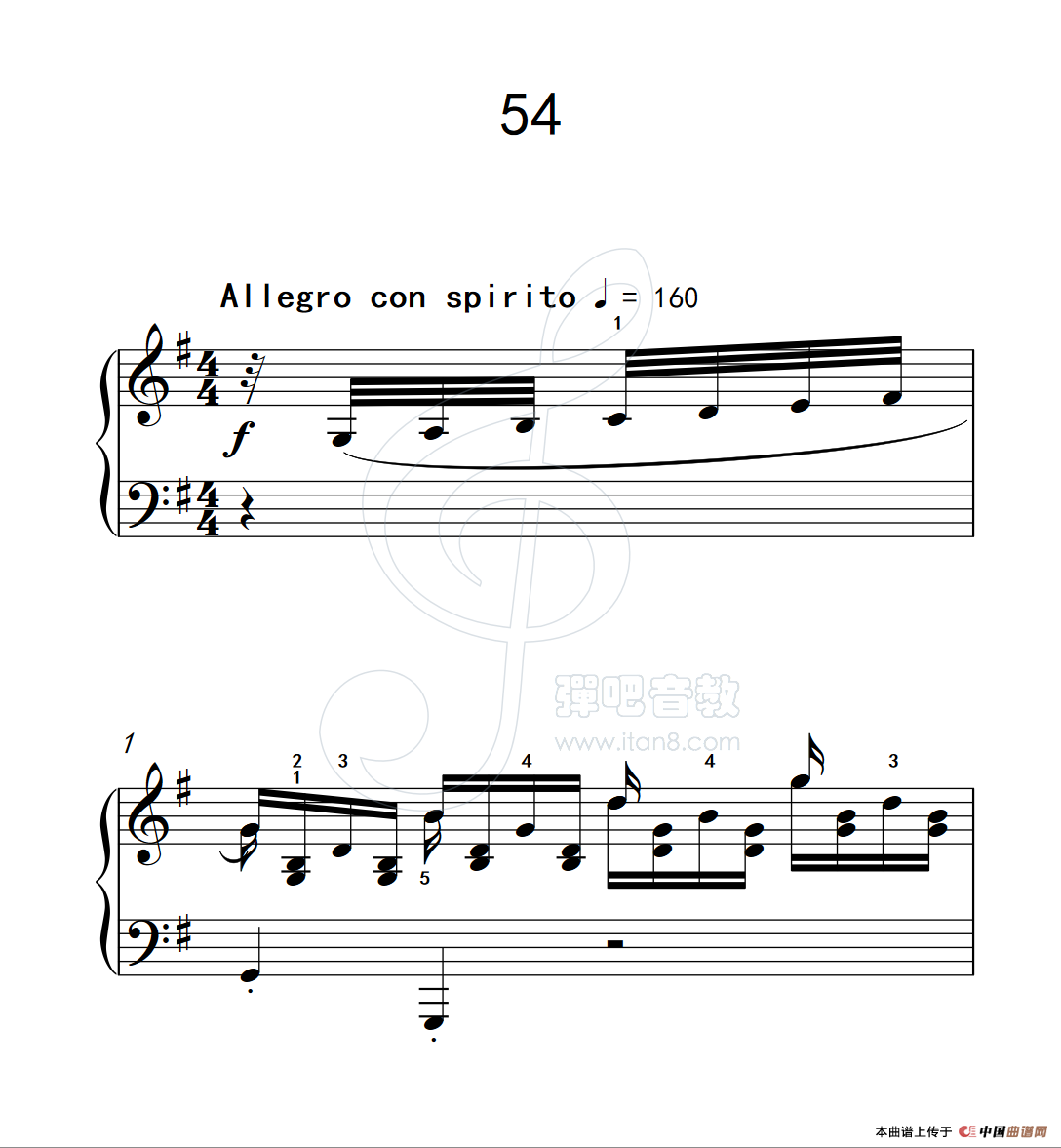 练习曲 54(克拉莫钢琴练习曲60首)(1)_原文件名:112_54_1.png