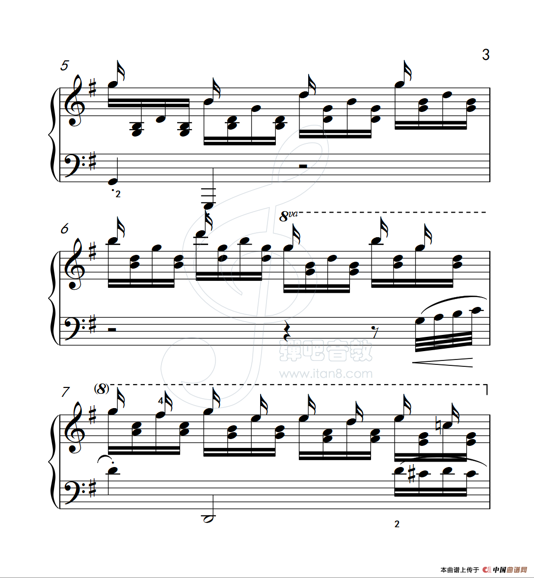 练习曲 54(克拉莫钢琴练习曲60首)(1)_原文件名:112_54_3.png