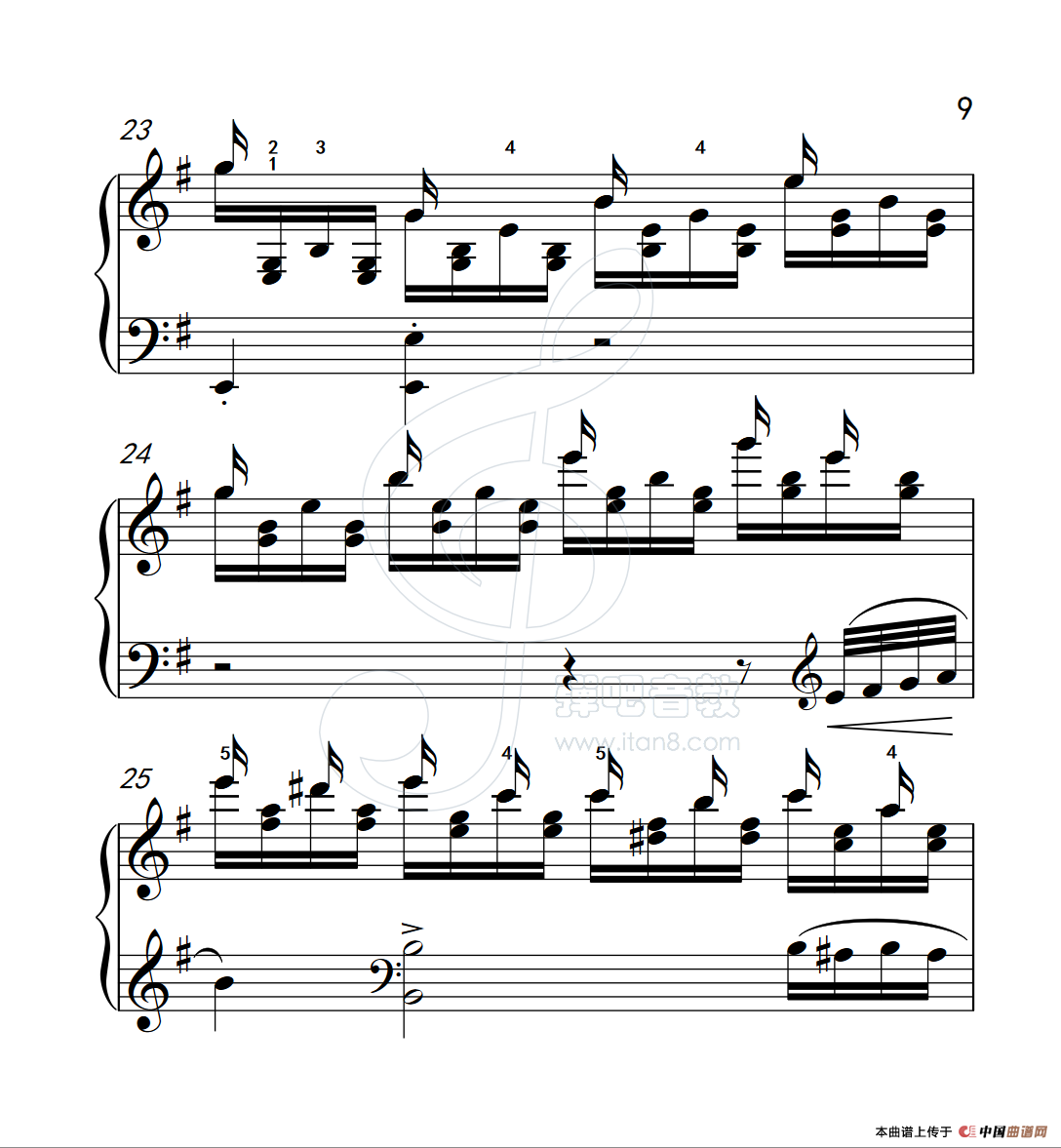 练习曲 54(克拉莫钢琴练习曲60首)(1)_原文件名:112_54_9.png