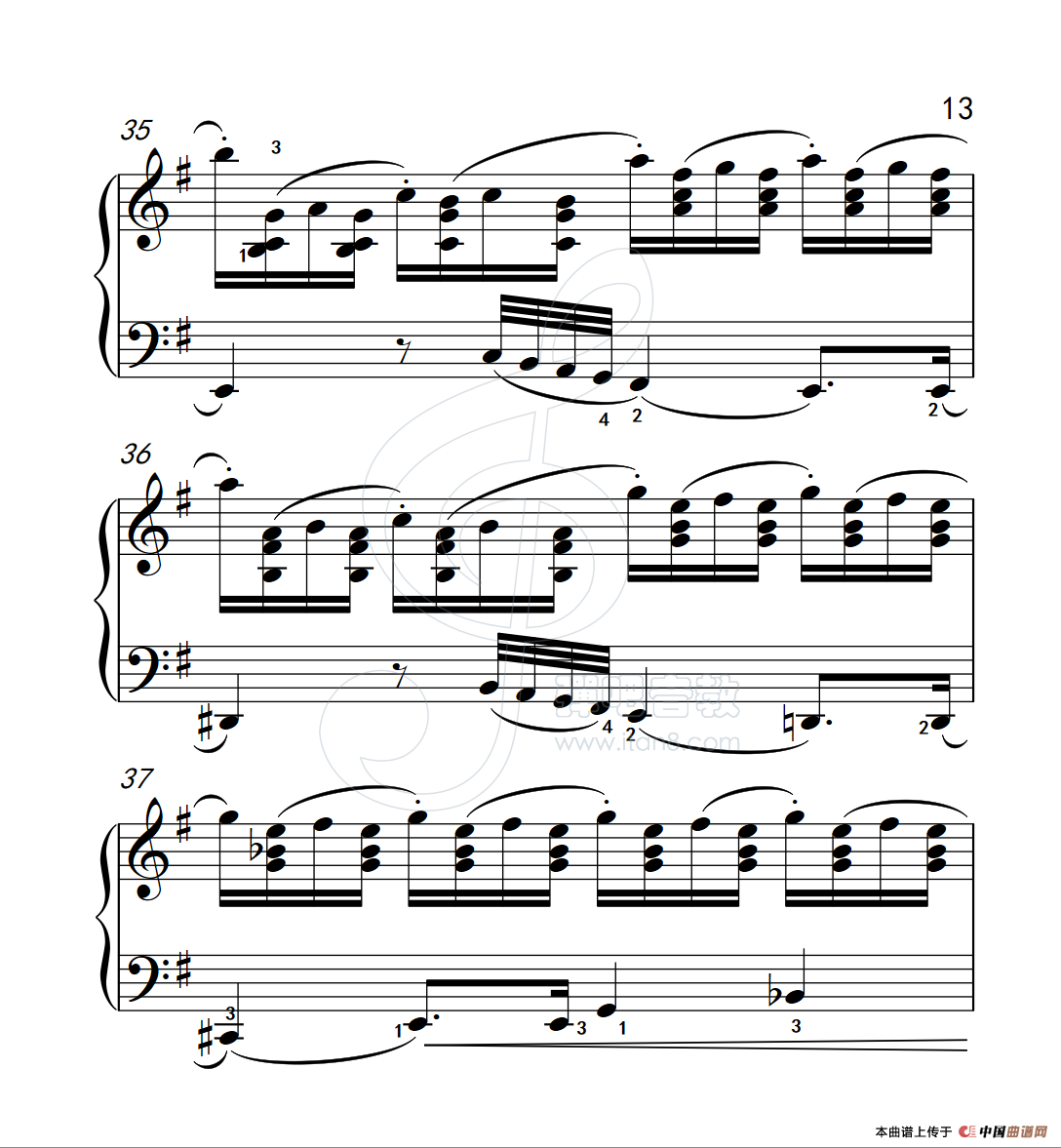 练习曲 54(克拉莫钢琴练习曲60首)(1)_原文件名:112_54_13.png