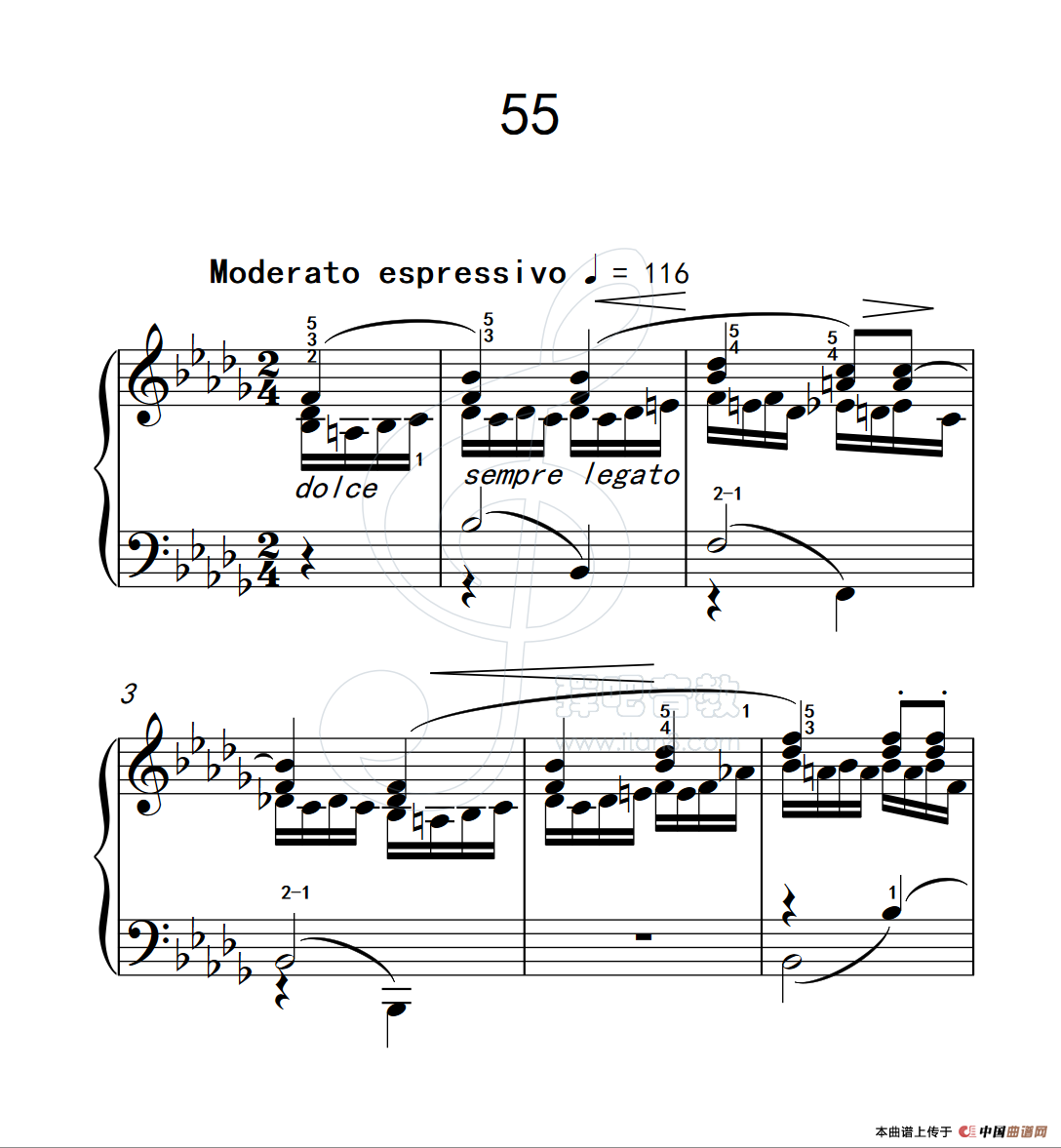 练习曲 55(克拉莫钢琴练习曲60首)(1)_原文件名:112_55_1.png