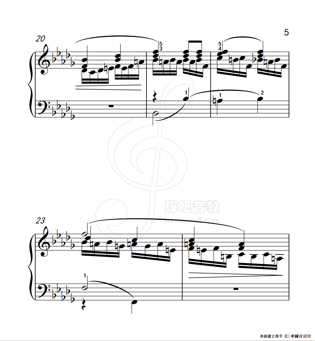 练习曲 55(克拉莫钢琴练习曲60首)(1)_原文件名:112_55_5.png