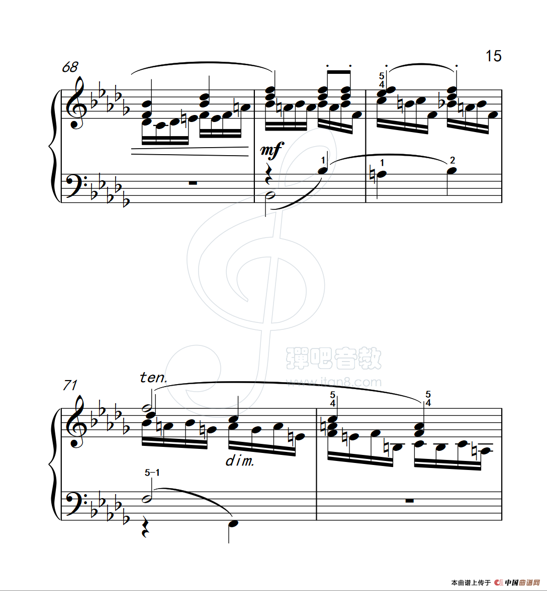 练习曲 55(克拉莫钢琴练习曲60首)(1)_原文件名:112_55_15.png