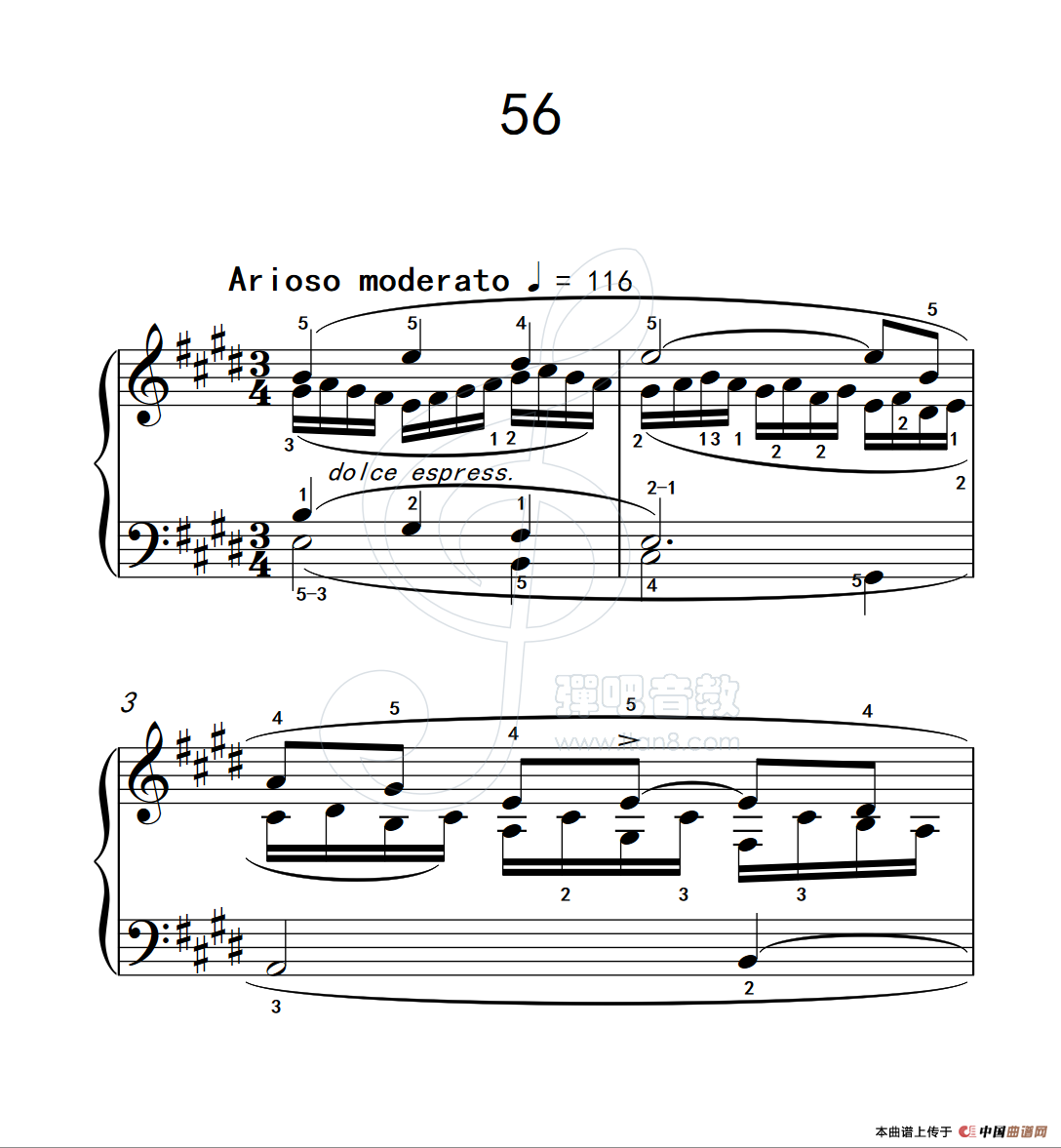 练习曲 56(克拉莫钢琴练习曲60首)(1)_原文件名:112_56_1.png