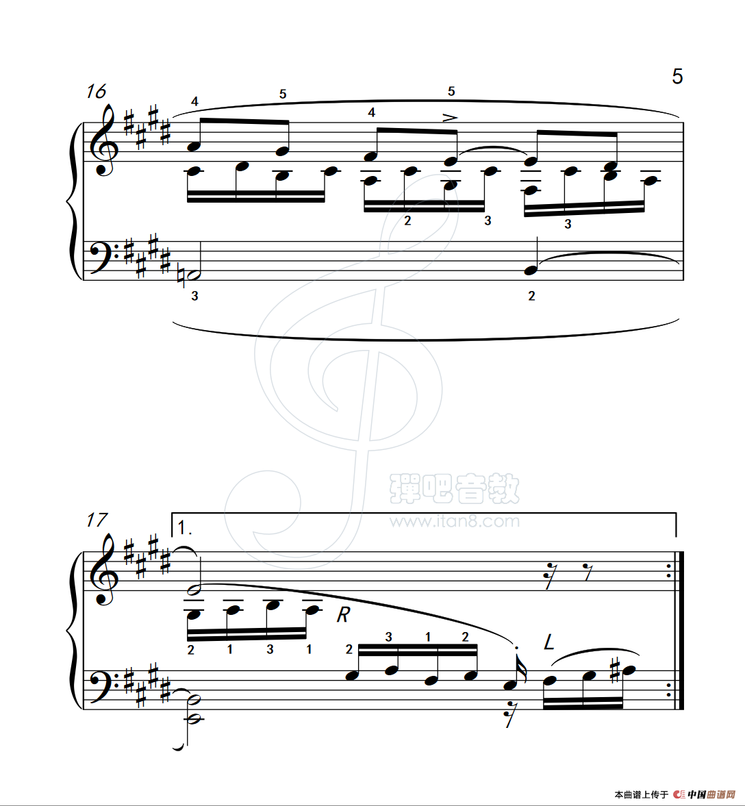 练习曲 56(克拉莫钢琴练习曲60首)(1)_原文件名:112_56_5.png