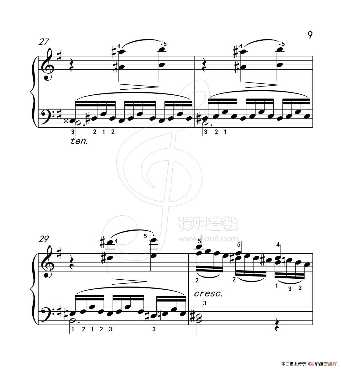 练习曲 56(克拉莫钢琴练习曲60首)(1)_原文件名:112_56_9.png