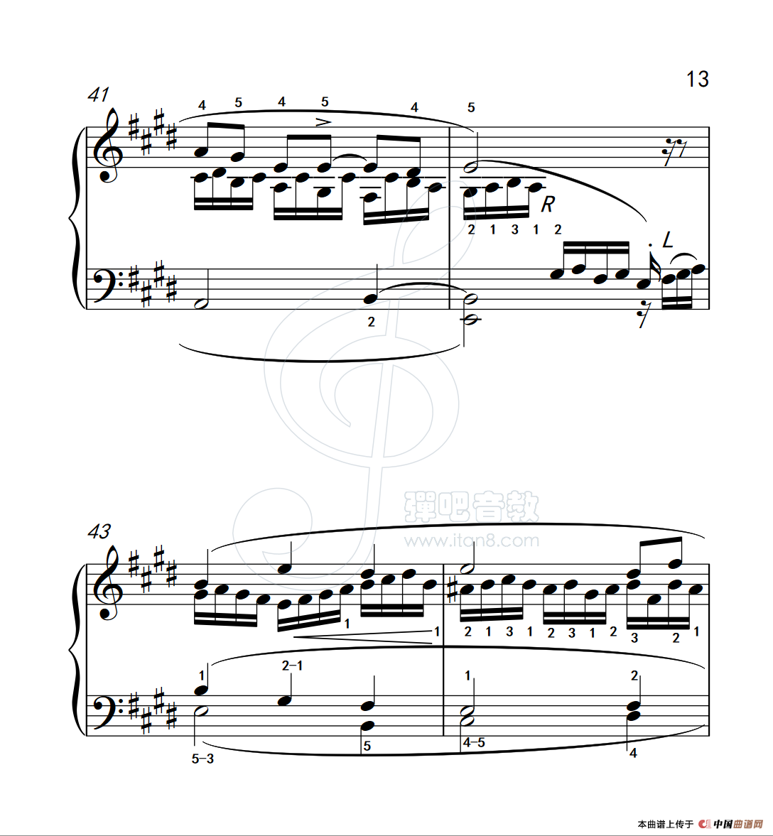 练习曲 56(克拉莫钢琴练习曲60首)(1)_原文件名:112_56_13.png