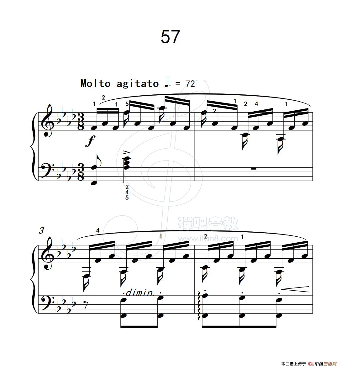 练习曲 57(克拉莫钢琴练习曲60首)(1)_原文件名:112_57_1.png