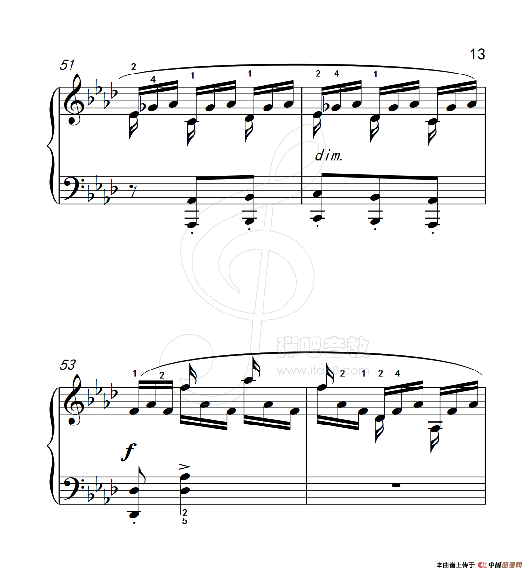 练习曲 57(克拉莫钢琴练习曲60首)(1)_原文件名:112_57_13.png