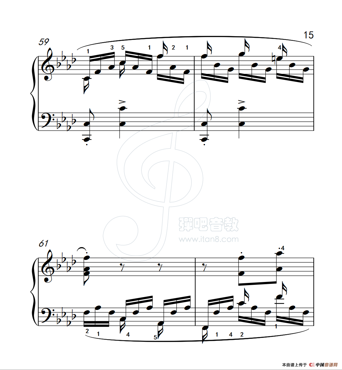 练习曲 57(克拉莫钢琴练习曲60首)(1)_原文件名:112_57_15.png