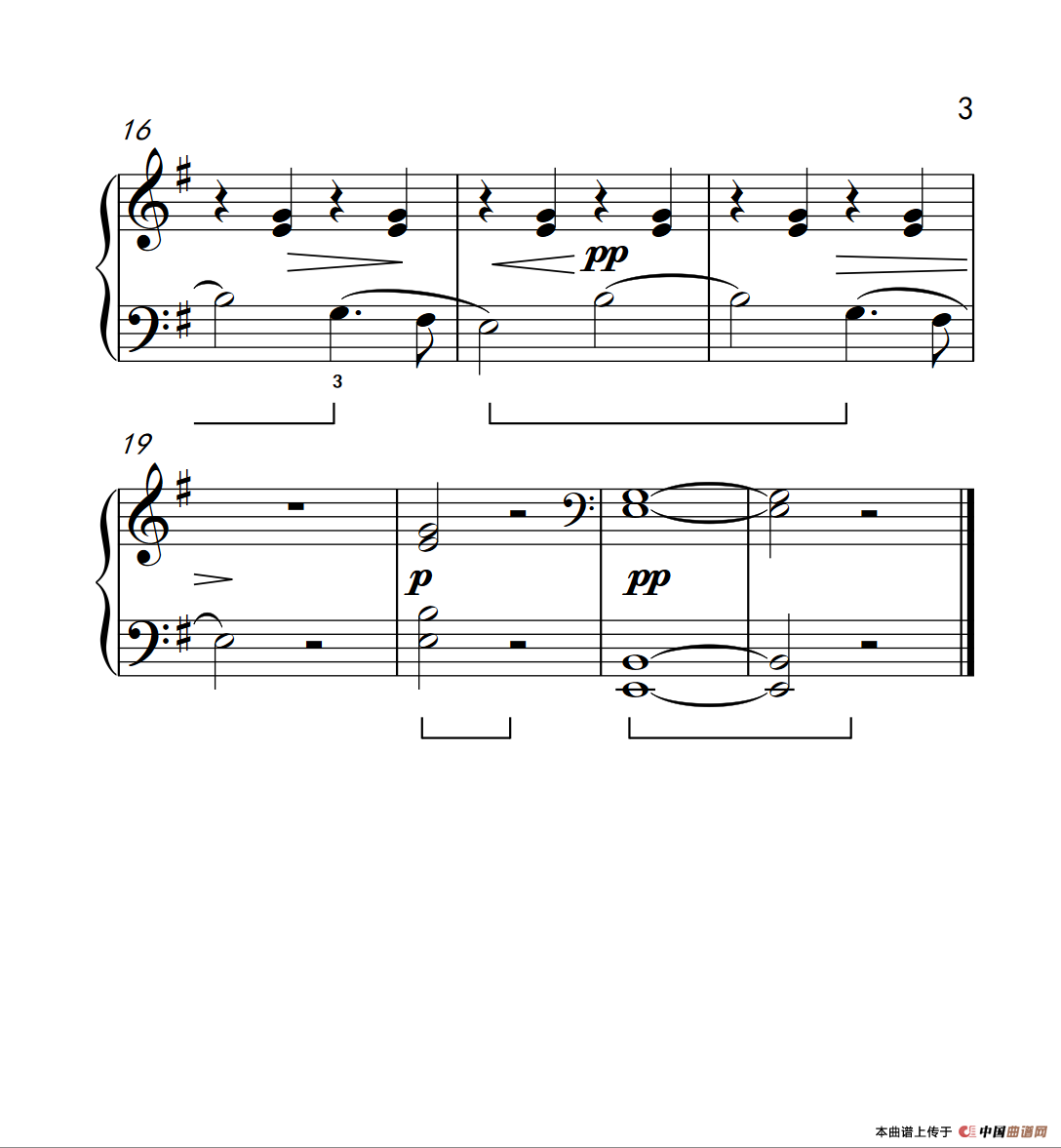 哀歌(约翰·汤普森 成人钢琴教程 第二册)(1)_原文件名:239_6_3.png