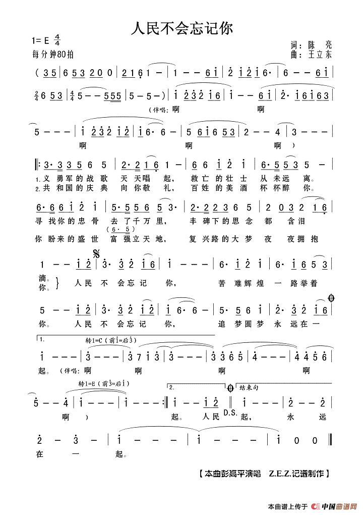 人民不会忘记（陈亮词 王立东曲）(1)_原文件名：人民不会忘记你（彭高平）.GIF