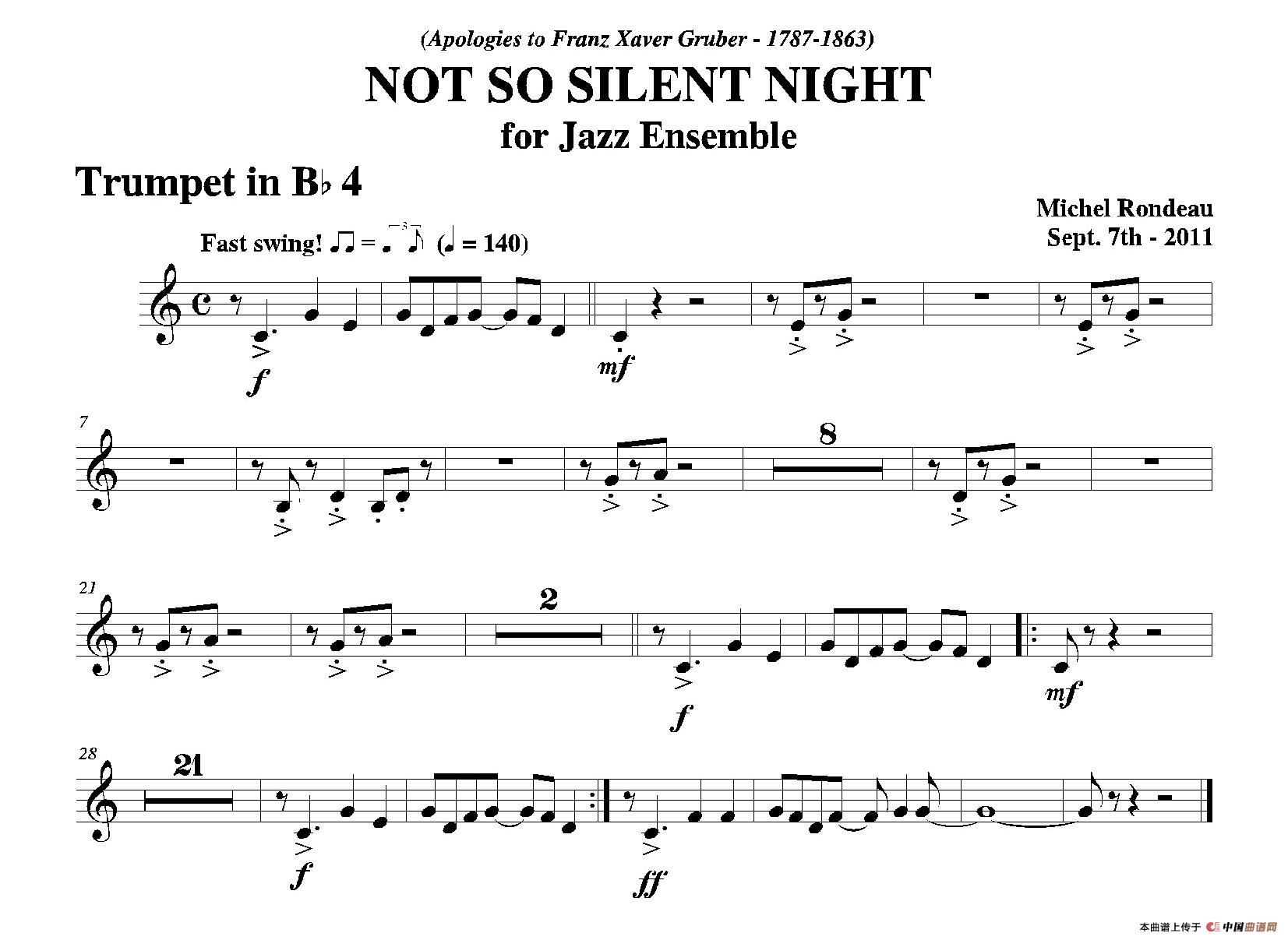 NOT SO SILENT NIGHT(第四降B小号分谱)(1)_原文件名:001 (8).jpg