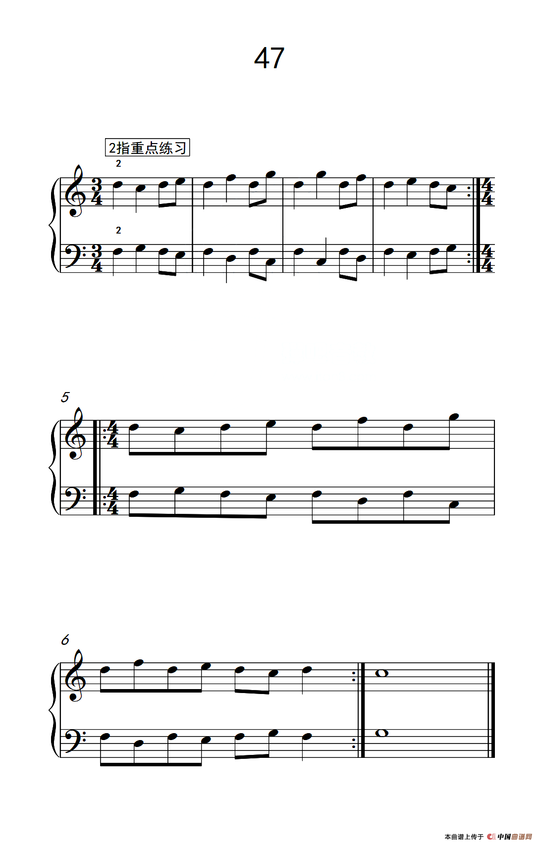 分指重点练习 47(儿童钢琴手指练习 2)(1)_原文件名:1.png