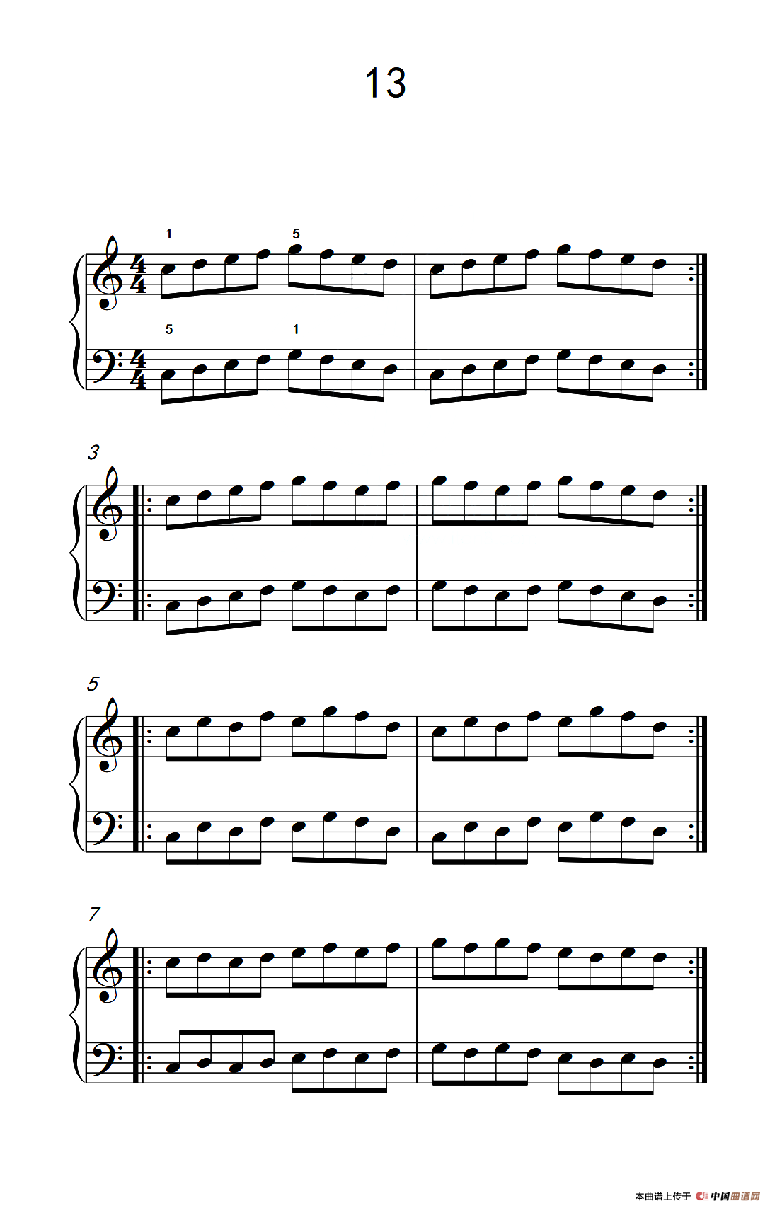 三.五组基本练习13(儿童钢琴手指练习 1)(1)_原文件名:1.png