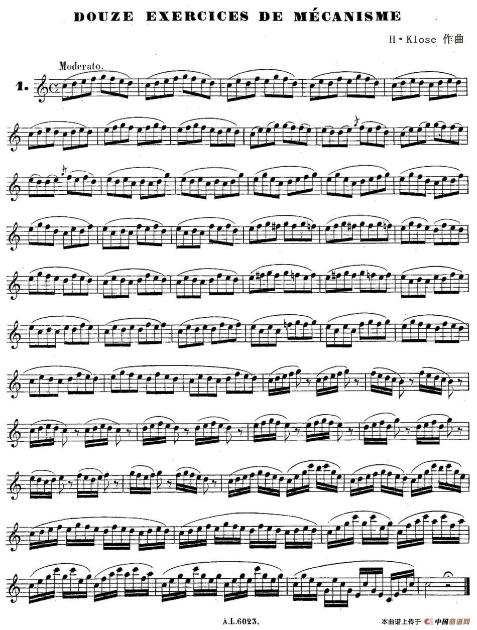 H·Klose练习曲（douze exercices de mecanisme—1）(1)_原文件名：HKlose二重奏练习曲_页面_18_缩小大小.jpg