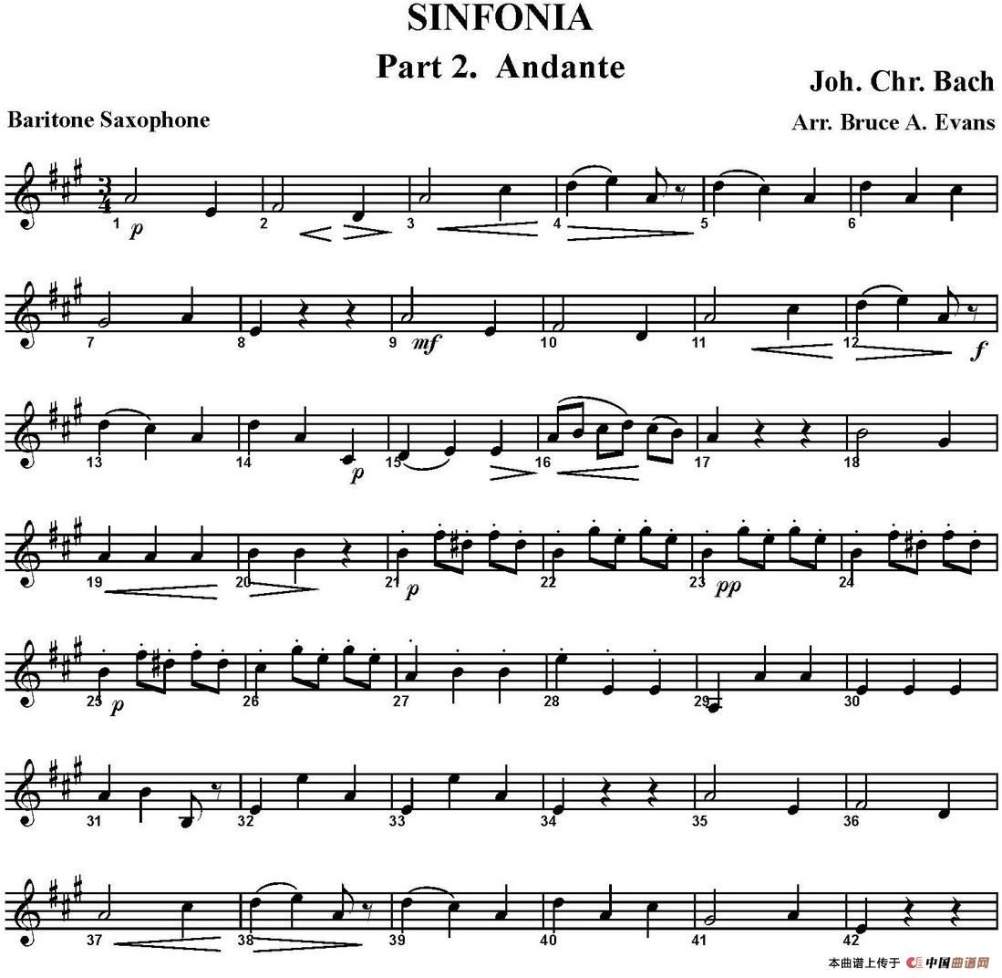 SINFONIA Part 2. Andante(四重奏·上低音萨克斯分谱)(1)_原文件名:SINFONIA Part 2. Andante_页面_4.jpg