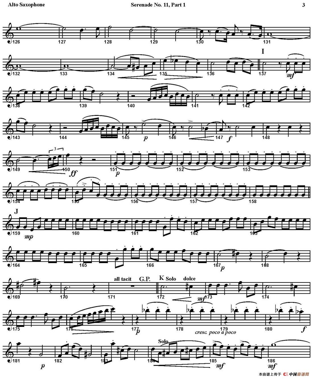 SERENADE No.11 in Eb,K.375 Part 1(四重奏·中音萨克斯分谱)(1)_原文件名:SERENADE No.11 in Eb,K.375 Part 1_页面_07.jpg