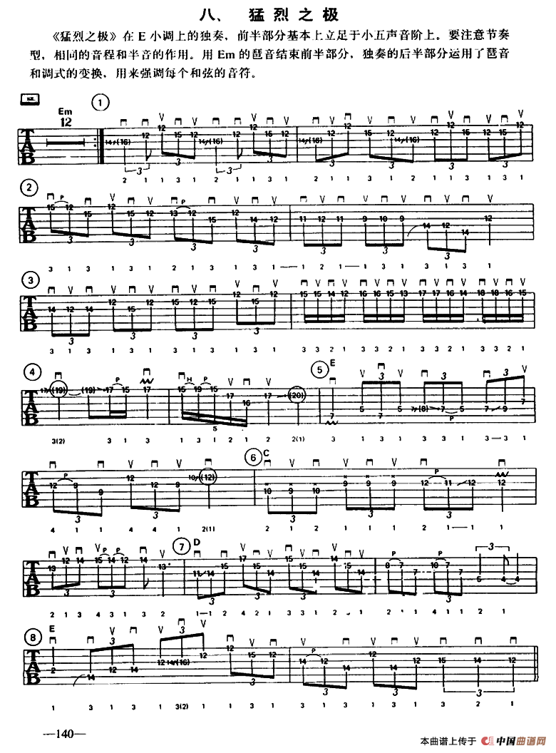 重金属吉他演奏示范曲谱(八、猛烈之极)(1)_原文件名:000140.png