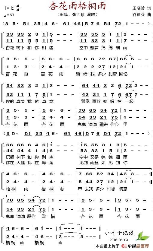杏花雨梧桐雨(王晓岭词 谷建芬曲)(1)_原文件名:杏花雨梧桐雨(王晓岭词 谷建芬曲)王晓岭词 谷建芬曲 田鸣、张西珍演唱.jpg
