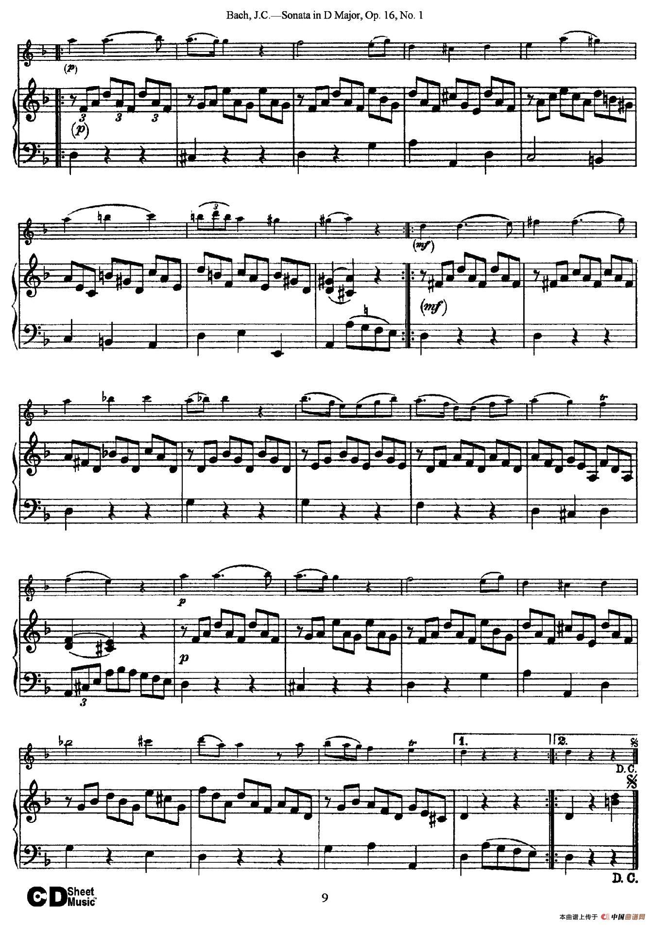 Sonata in D Major,Op.16 No.1（小提琴+钢琴伴奏）(1)_原文件名：009.jpg