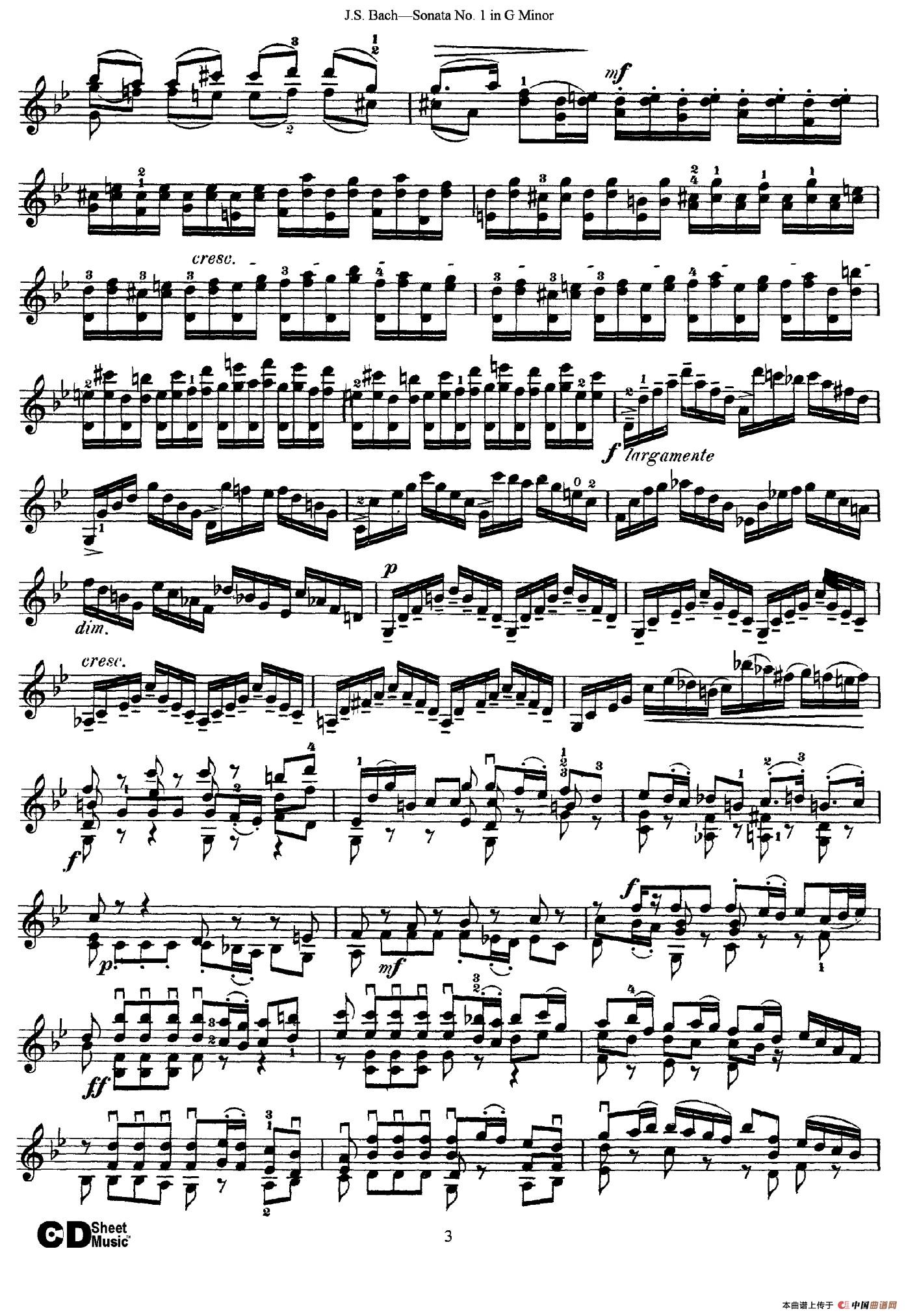 6 Violin Sonatas and Partitas 1.Sonata No.1 G Minor(1)_原文件名：003.jpg