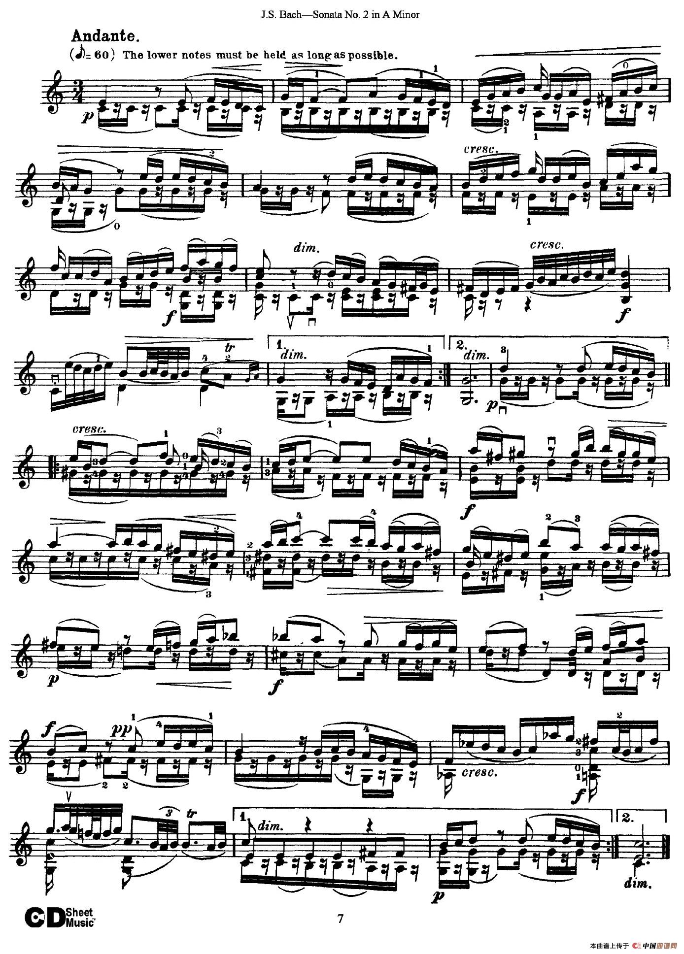 6 Violin Sonatas and Partitas 3.Sonata No.2 A Minor(1)_原文件名：007.jpg