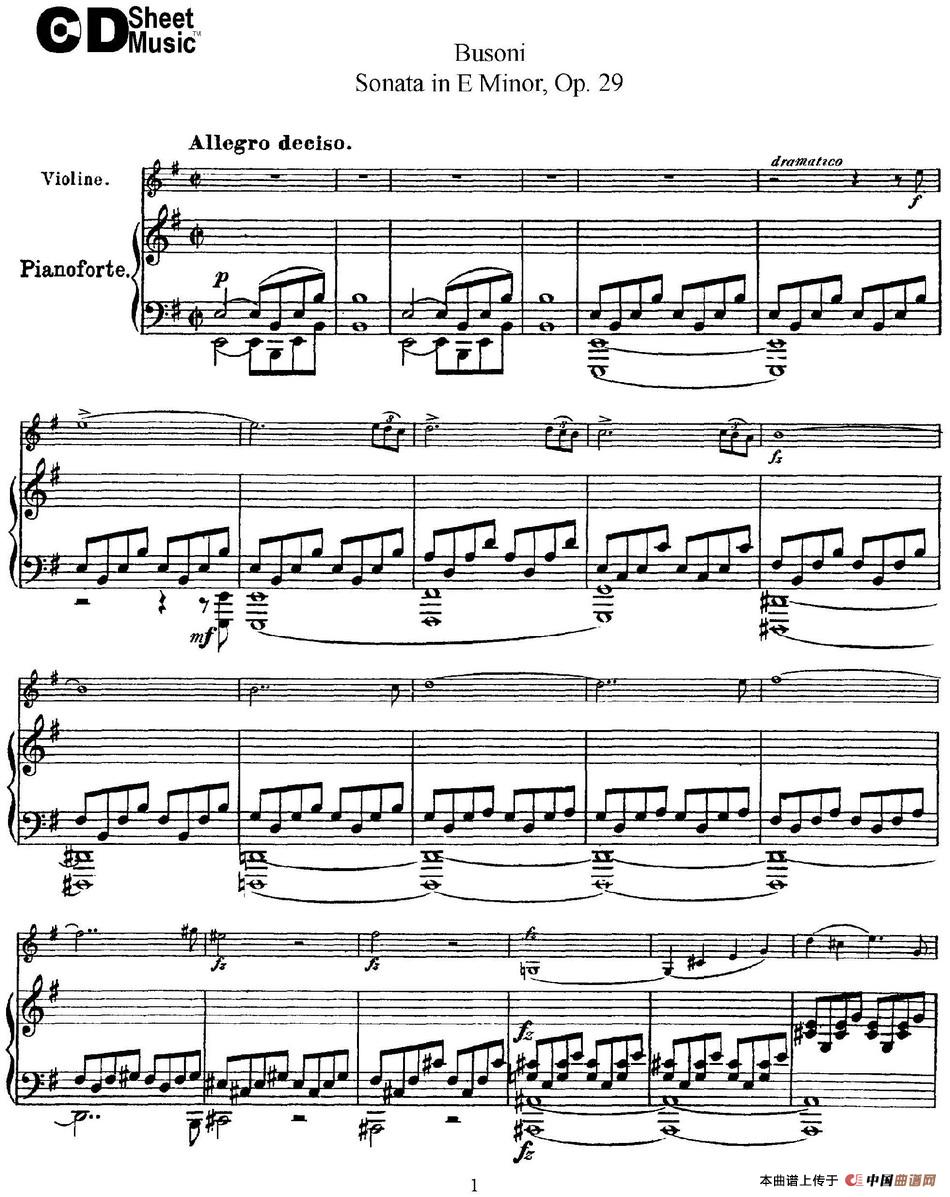 Violin Sonata No.1 in E Minor Op.29(小提琴+钢琴伴奏)(1)_原文件名:Violin Sonata No.1 in E Minor, Op.29(小提琴+钢琴伴奏)_页面_01.jpg