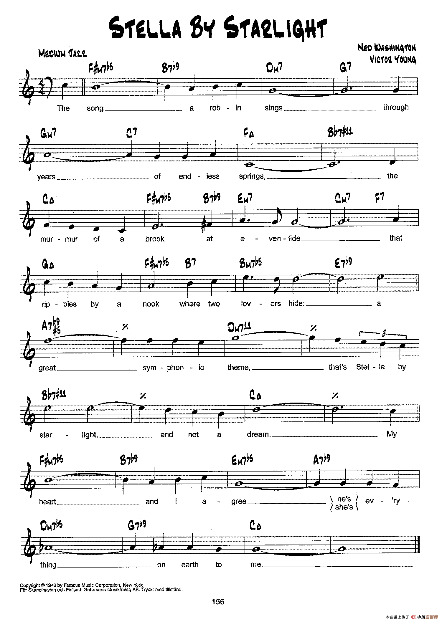 降B爵士乐谱:STELLA BY STARLIGHT(1)_原文件名:降B爵士乐谱:STELLA BY STARLIGHT.png