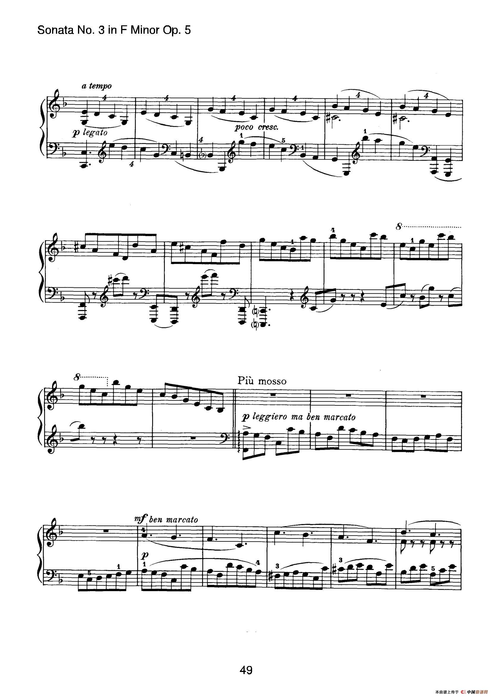 Piano Sonata No.3 in f Minor Op.5(f小调第三钢琴奏鸣曲)(1)_原文件名:049.jpg