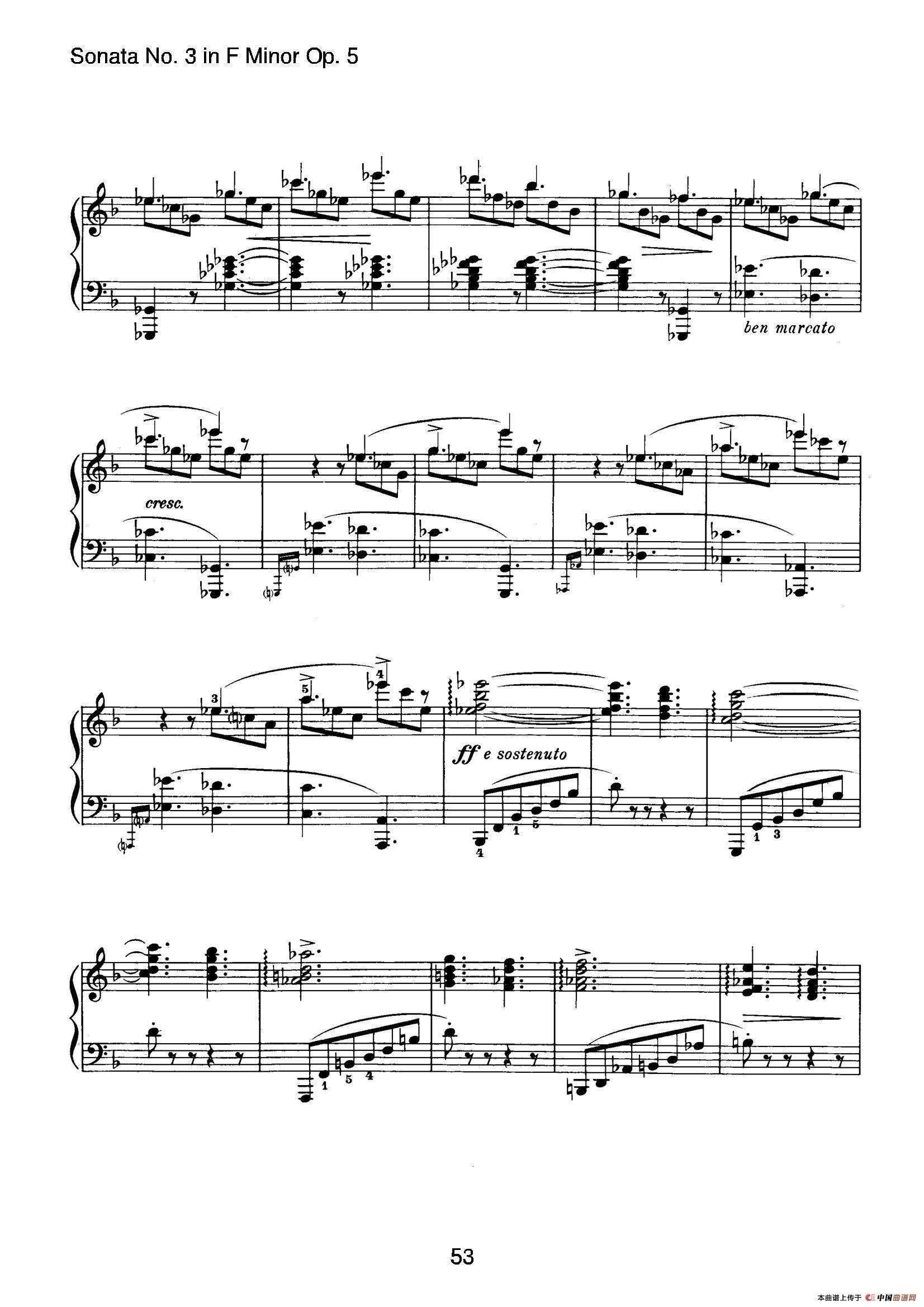 Piano Sonata No.3 in f Minor Op.5(f小调第三钢琴奏鸣曲)(1)_原文件名:053.jpg