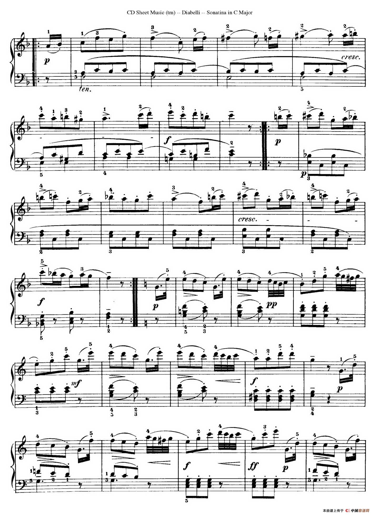 4 Piano Sonatinas(4首钢琴小奏鸣曲)(Op.151 No.2)(1)_原文件名:010.jpg