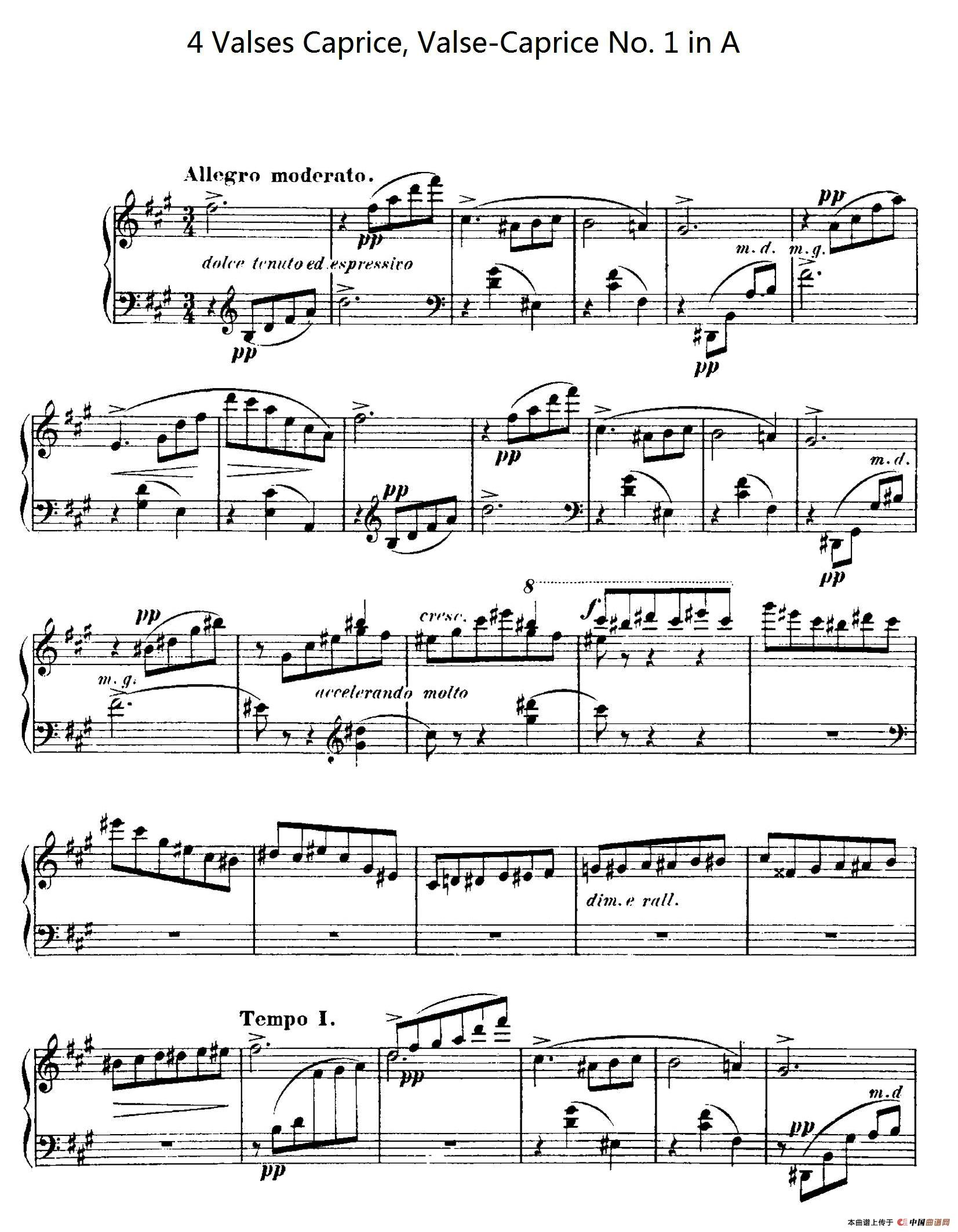 4 Valses Caprice(4首随想圆舞曲)(No. 1 in A)(1)_原文件名:001.jpg