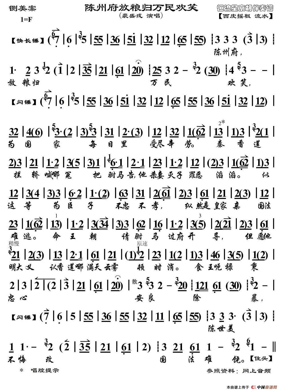 陈州府放粮归万民欢笑(《铡美案》选段、琴谱、裘盛戎版)(1)_原文件名:1.jpg