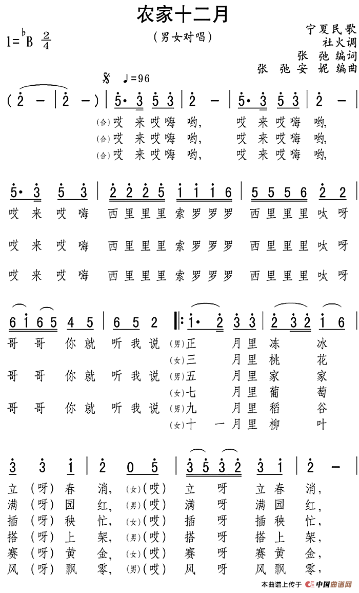 农家十二月(宁夏民歌)(1)_原文件名:农家十二月(宁夏民歌)张弛编词 张弛、安妮编曲.png