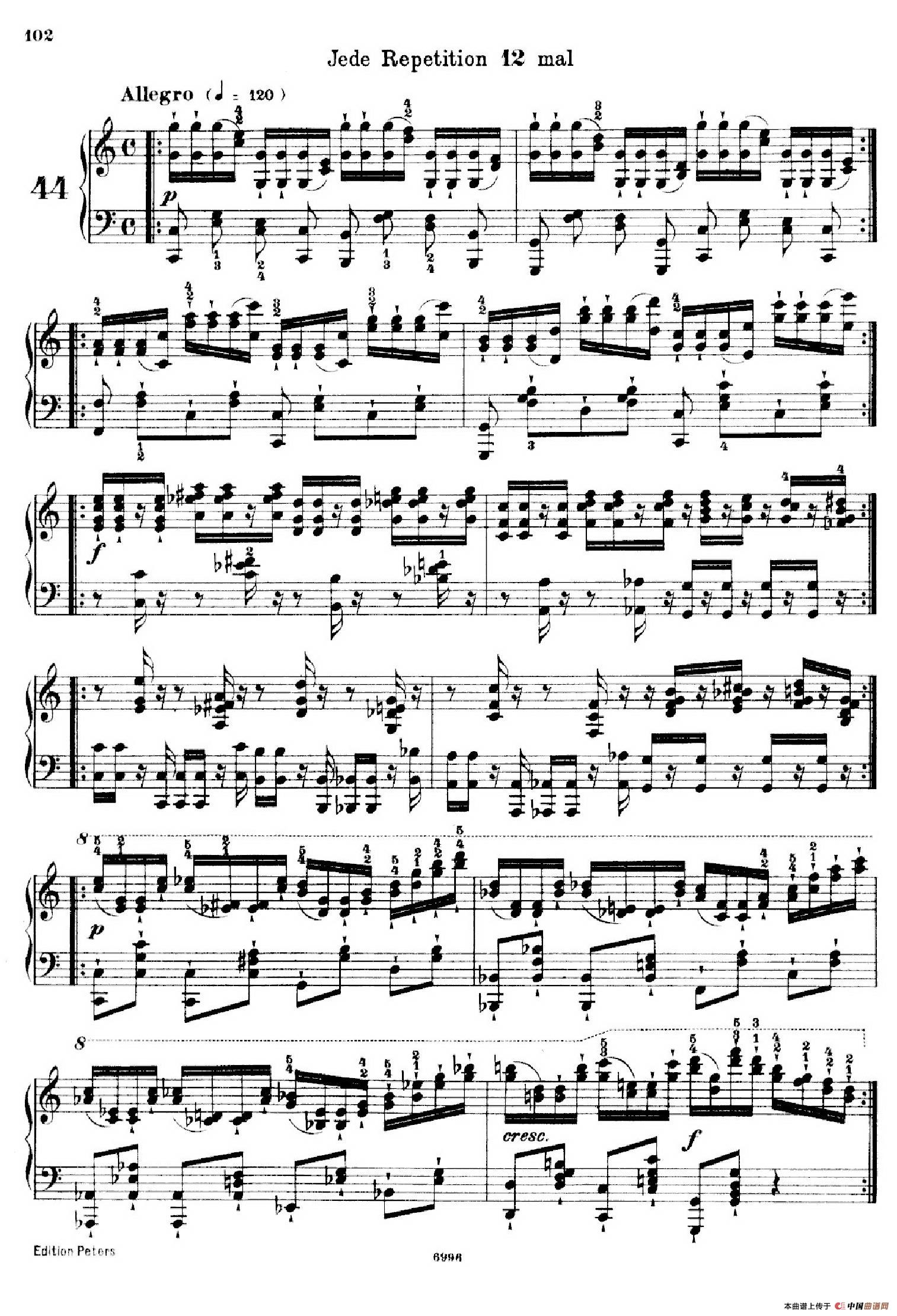 School of the Virtuoso Op.365(60首钢琴高级练习曲·44)(1)_原文件名:101.jpg