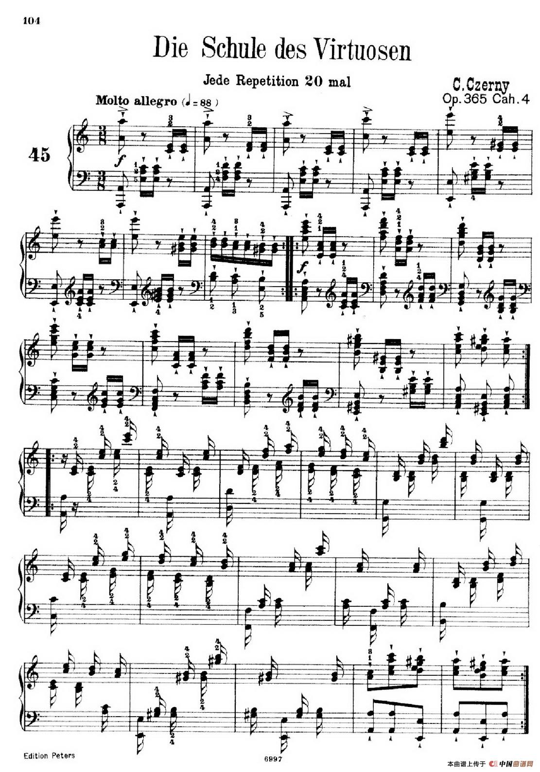 School of the Virtuoso Op.365（60首钢琴高级练习曲·45）(1)_原文件名：103.jpg