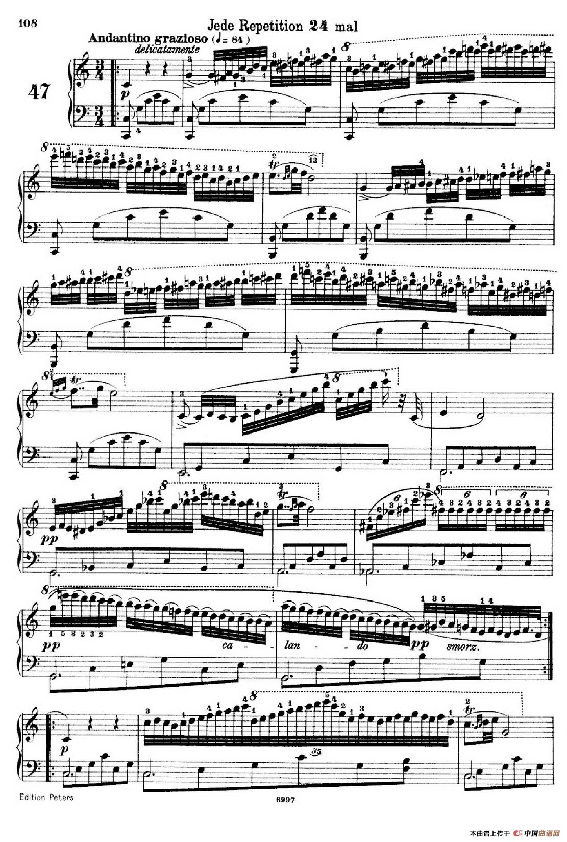 School of the Virtuoso Op.365（60首钢琴高级练习曲·47）(1)_原文件名：107.jpg