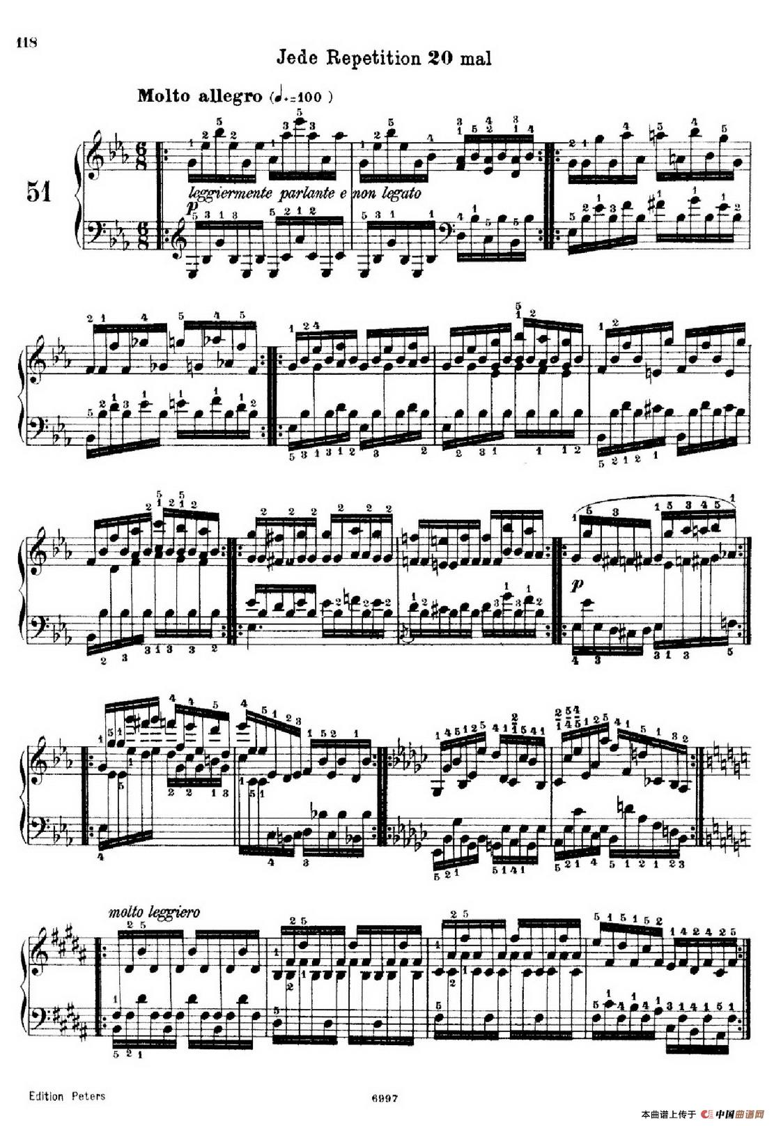 School of the Virtuoso Op.365（60首钢琴高级练习曲·51）(1)_原文件名：117.jpg