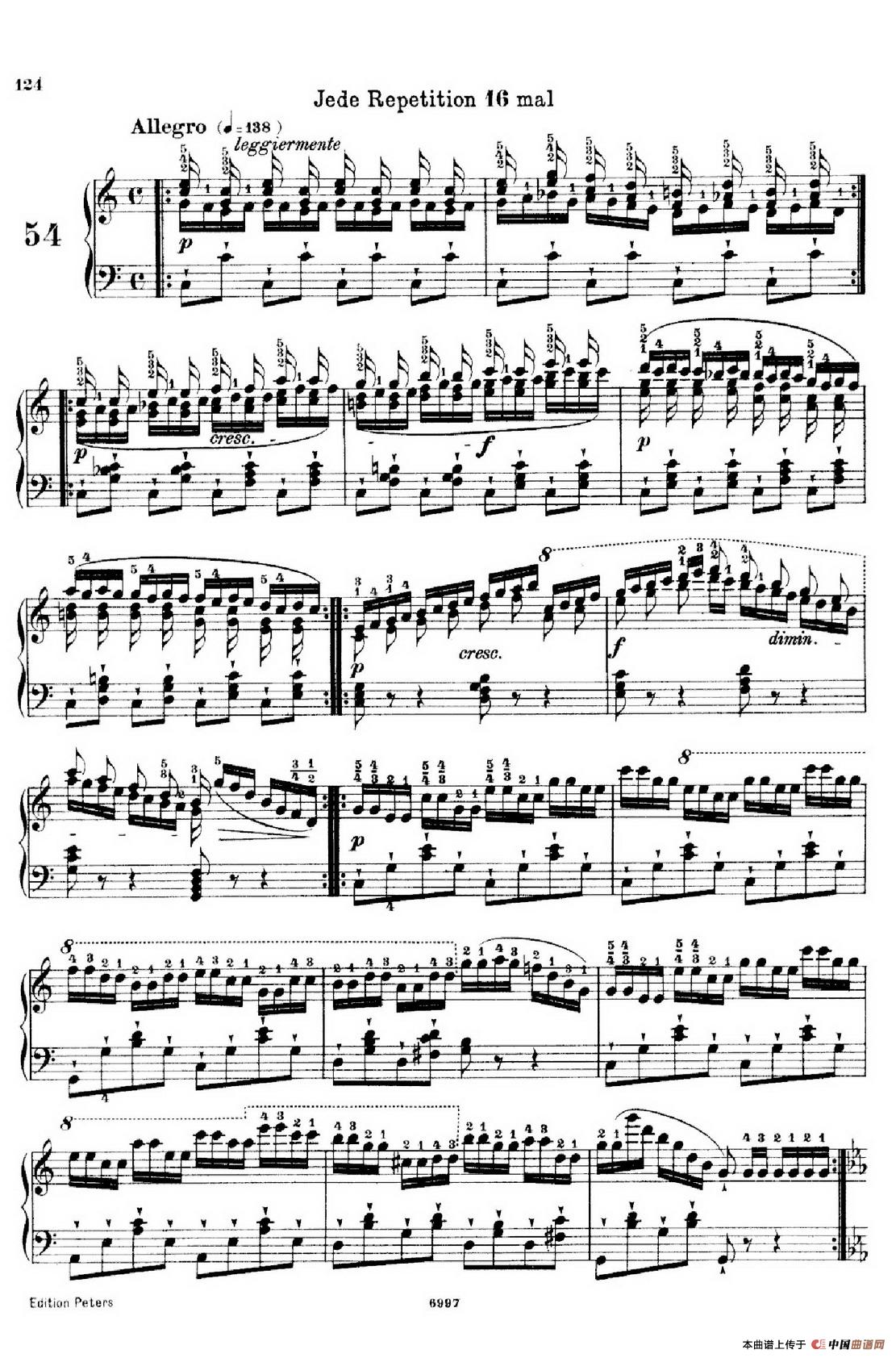 School of the Virtuoso Op.365（60首钢琴高级练习曲·54）(1)_原文件名：123.jpg