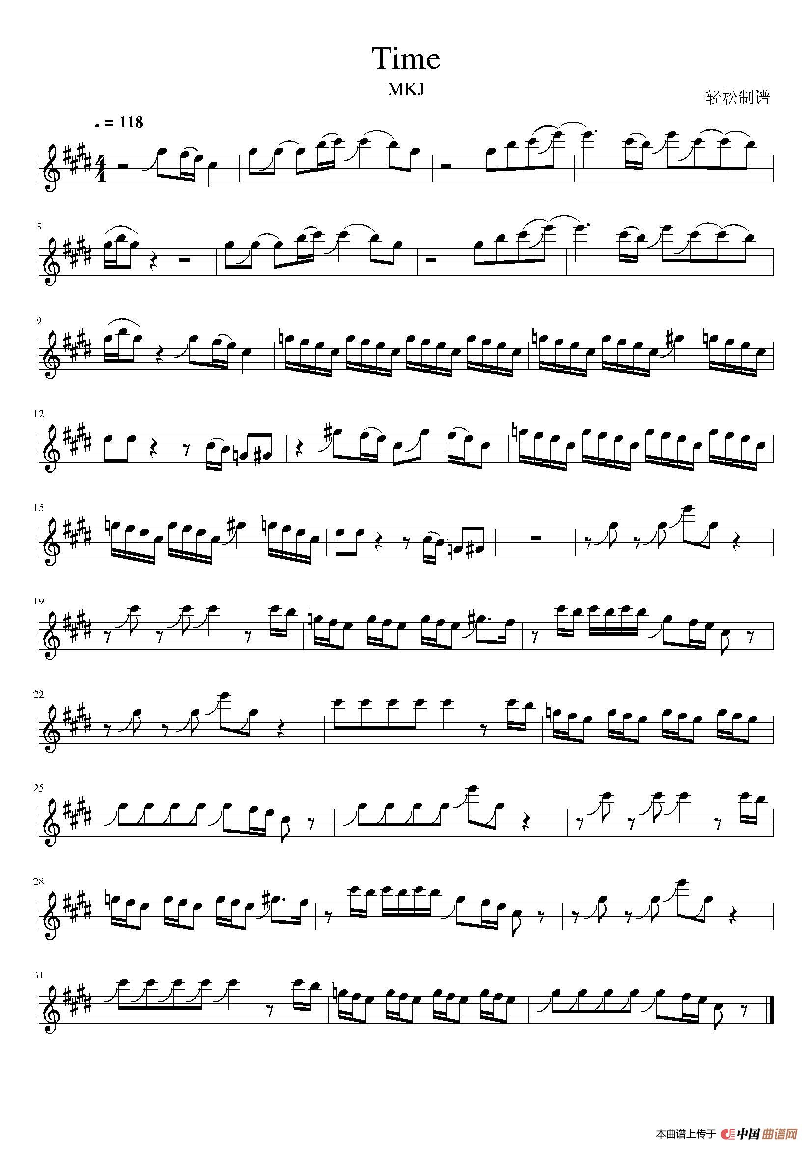 ​Time（降E调原谱）(1)_原文件名：001 (1).jpg