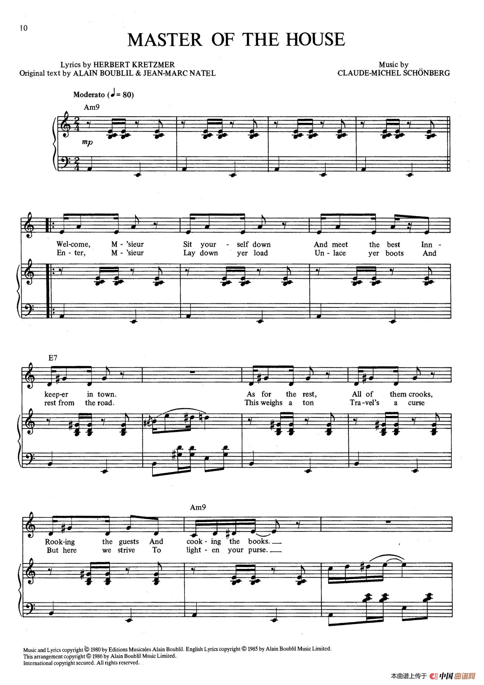 Master of the House （音乐剧《悲惨世界》（Les Miserables）选曲、正谱 ）(1)_原文件名：013.jpg