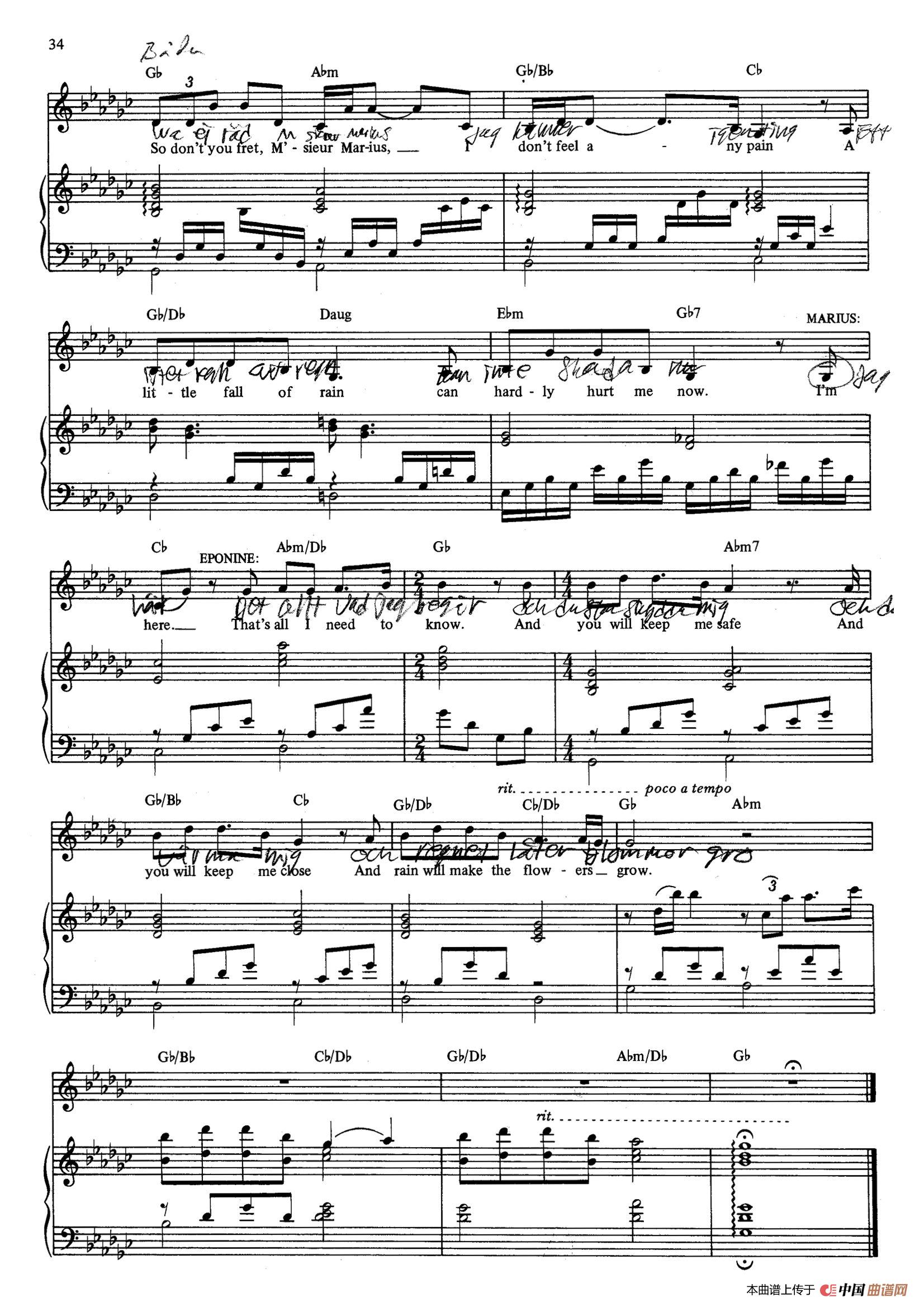 A Little Fall of Rain（音乐剧《悲惨世界》（Les Miserables）选曲、正谱 ）(1)_原文件名：036.jpg