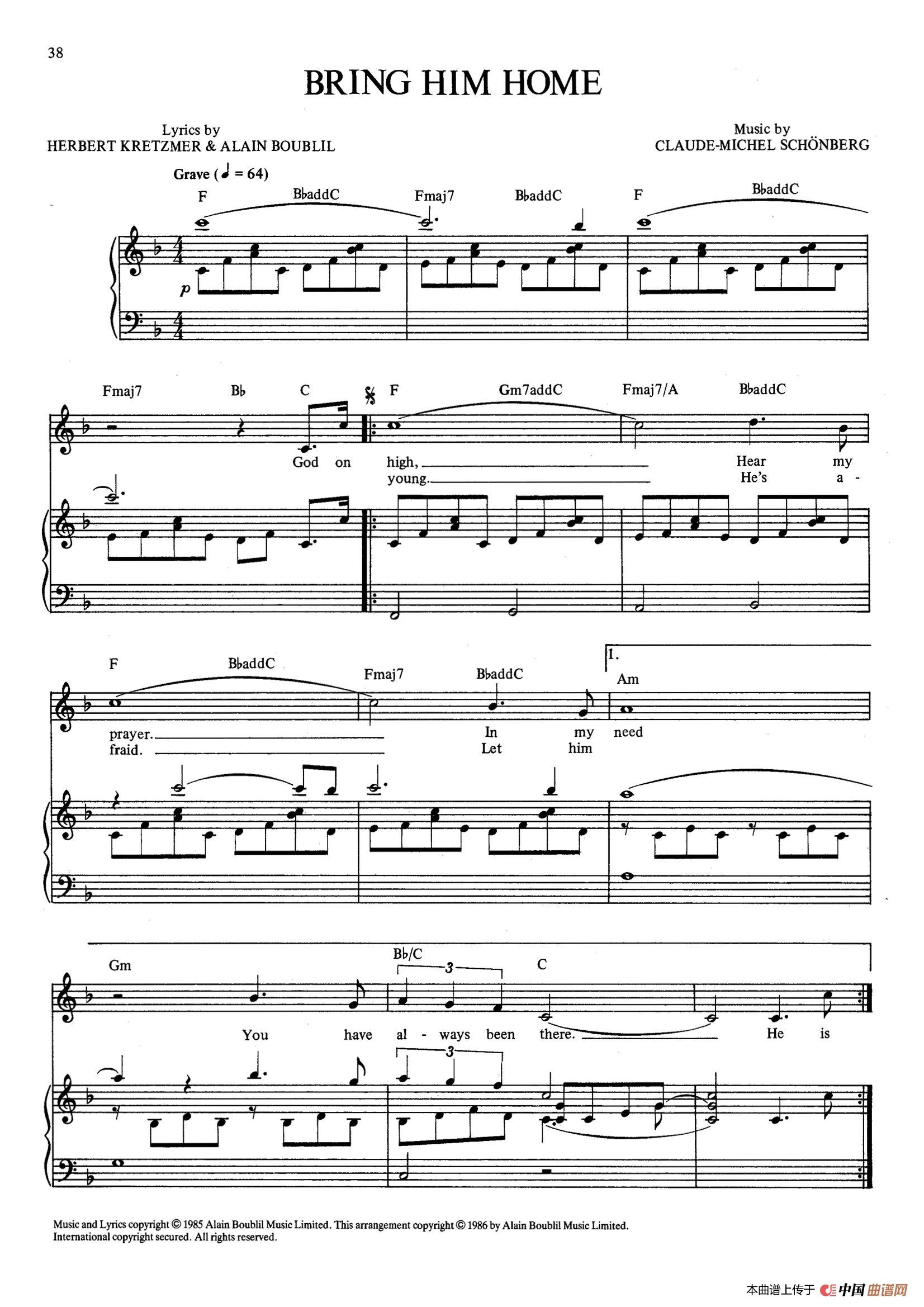 Bring Him Home （音乐剧《悲惨世界》（Les Miserables）选曲、正谱 ）(1)_原文件名：039.jpg