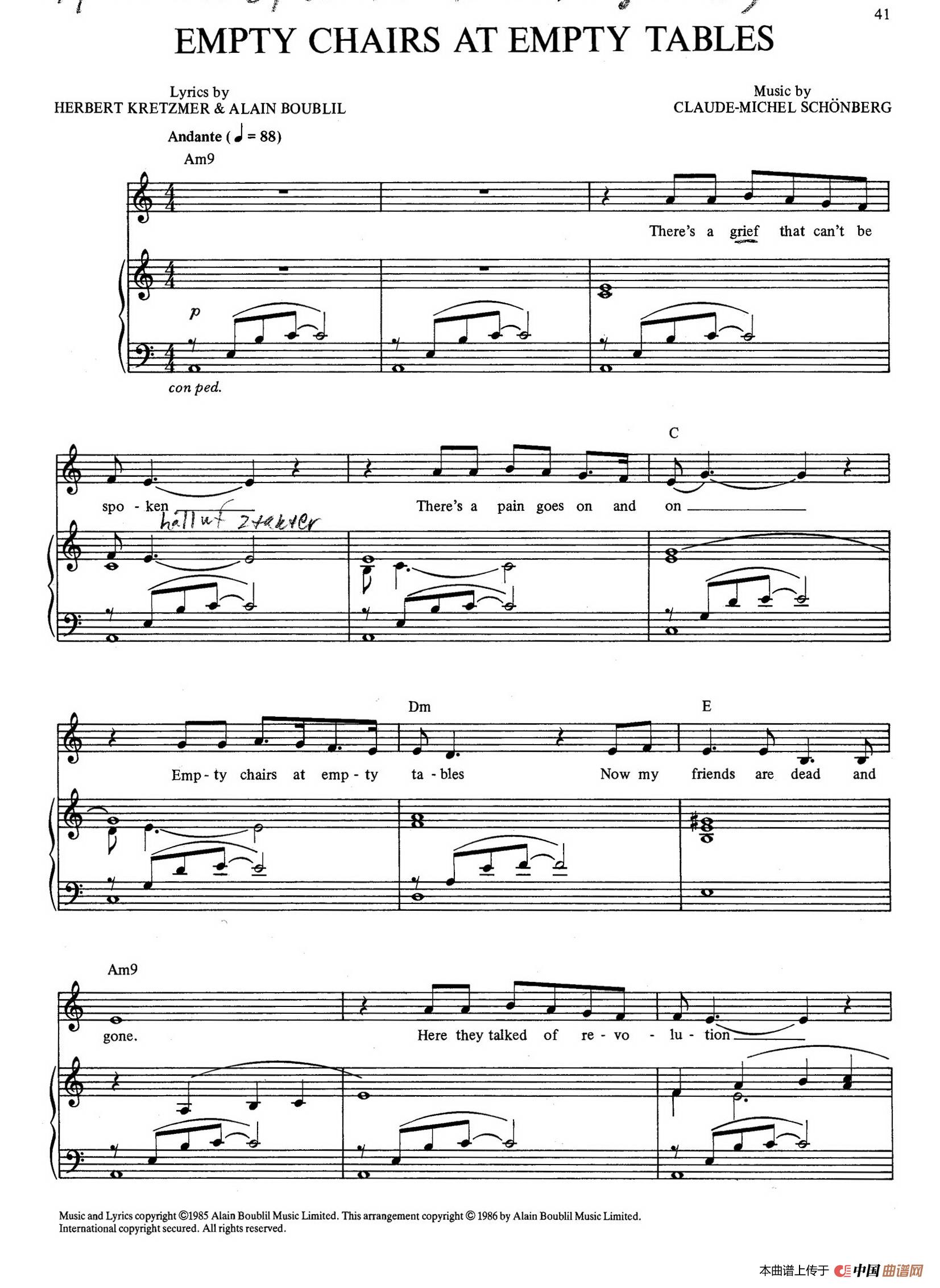 Empty Chairs at Empty Tables （音乐剧《悲惨世界》（Les Miserables）选曲、正谱 ）(1)_原文件名：042.jpg