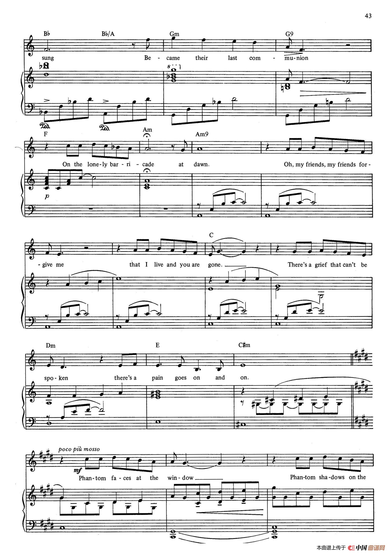 Empty Chairs at Empty Tables （音乐剧《悲惨世界》（Les Miserables）选曲、正谱 ）(1)_原文件名：044.jpg