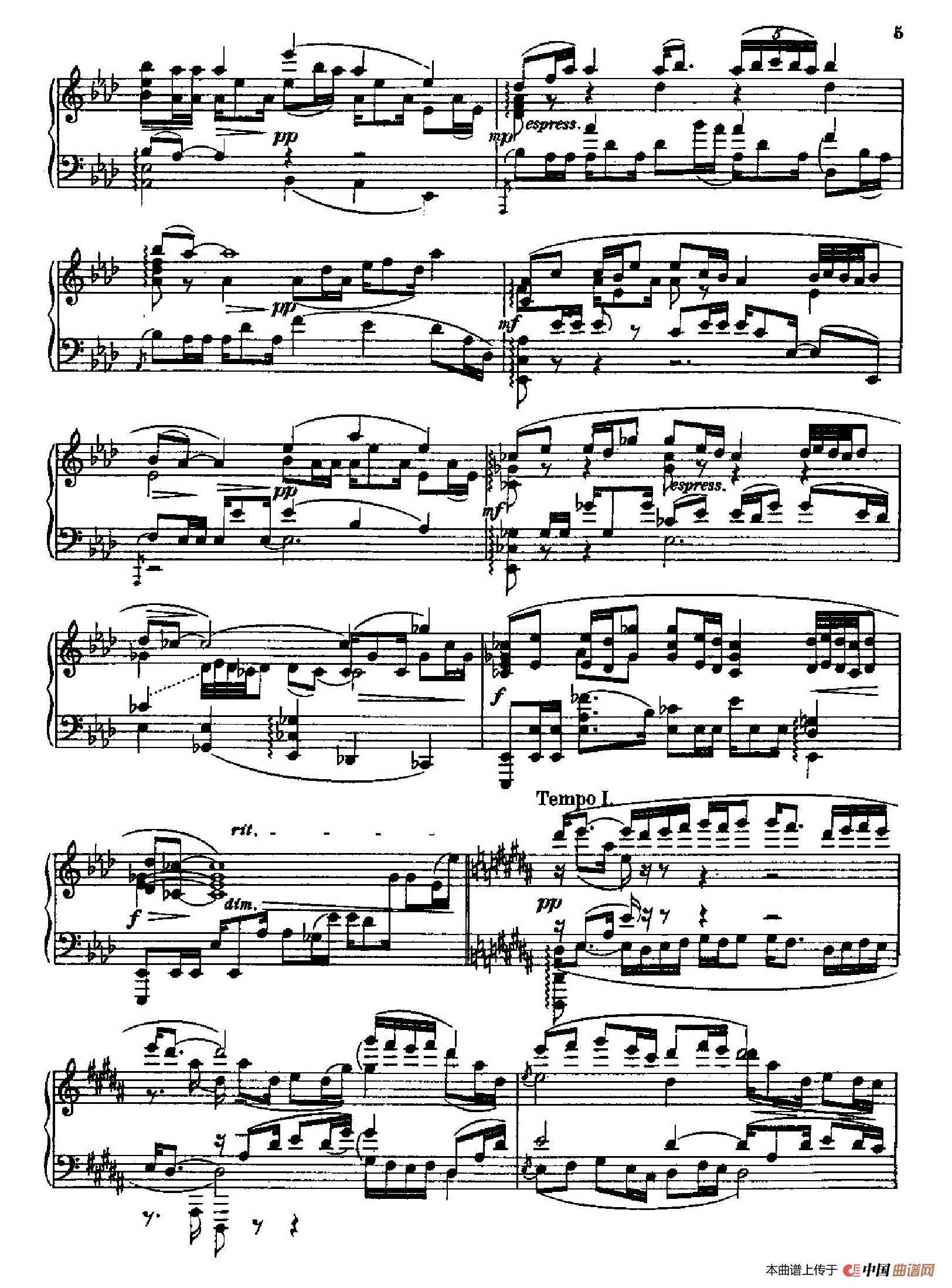 Three Preludes on Gregorian Melodies(三首格里高利圣咏前奏曲 1. 很慢的慢板)(1)_原文件名:004.jpg