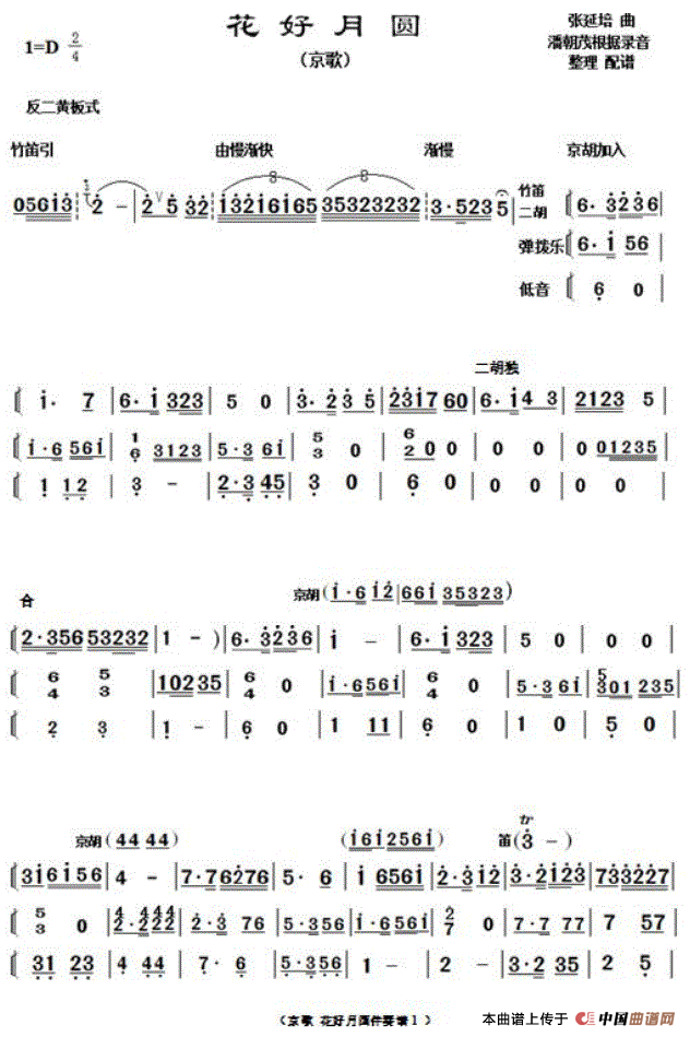 京歌《花好月圆》小乐队伴奏谱(1)_原文件名：01.GIF