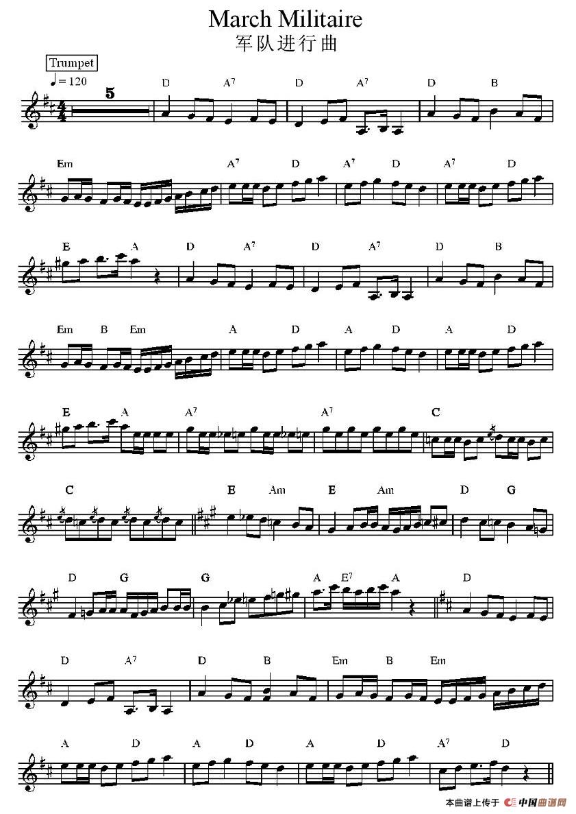 军队进行曲(1)_原文件名:美得理乐谱集100首-033.jpg
