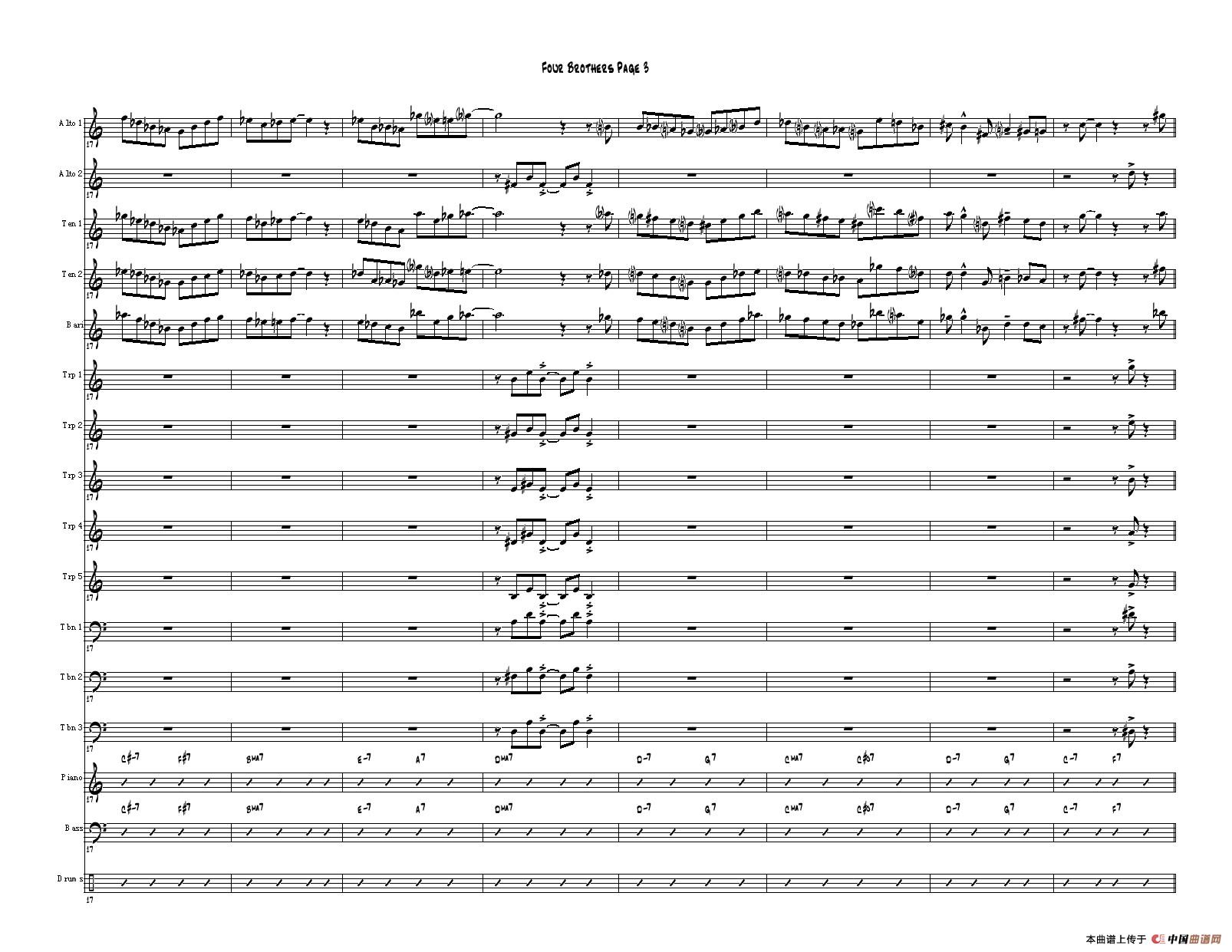 Four Brothers Big Band score(大爵士乐队总谱)(1)_原文件名:110-003.jpg